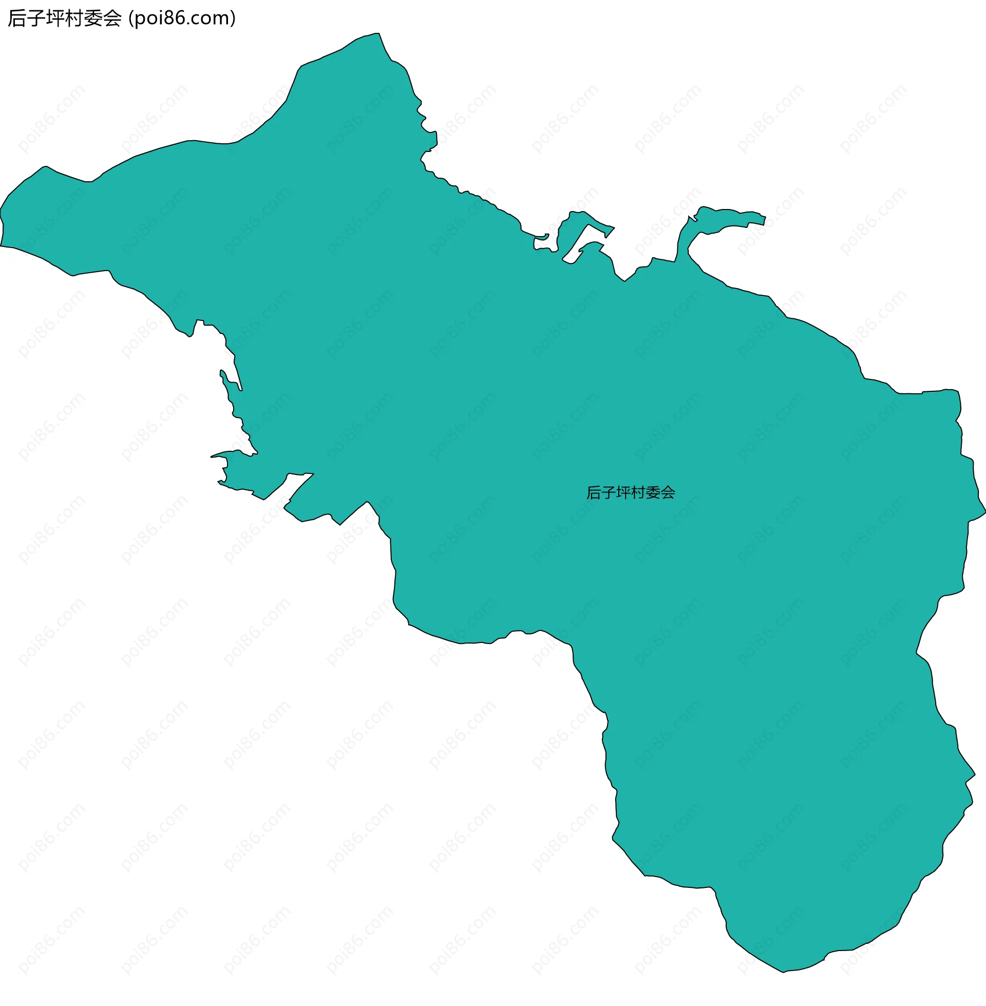 后子坪村委会边界地图