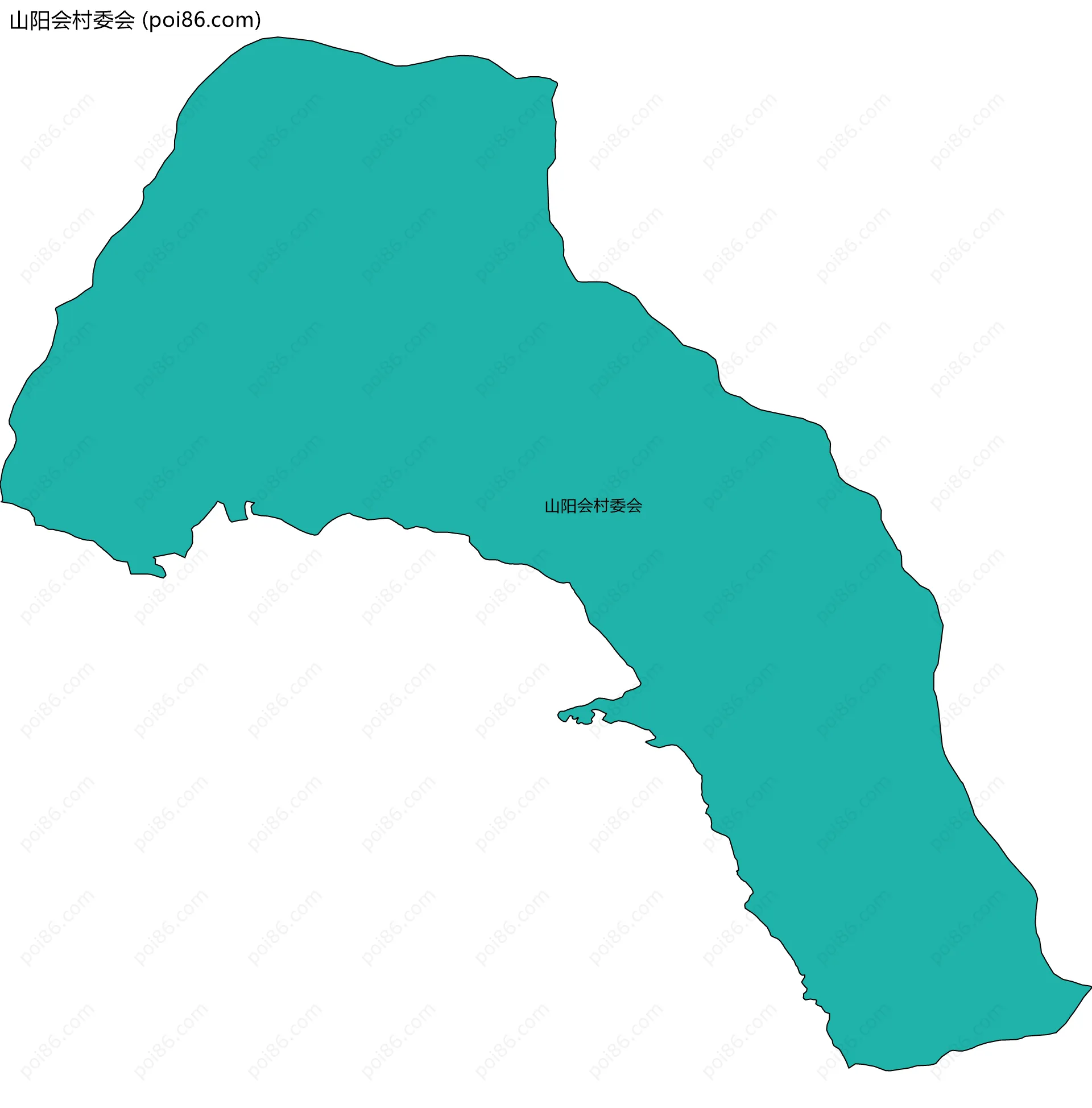 山阳会村委会边界地图