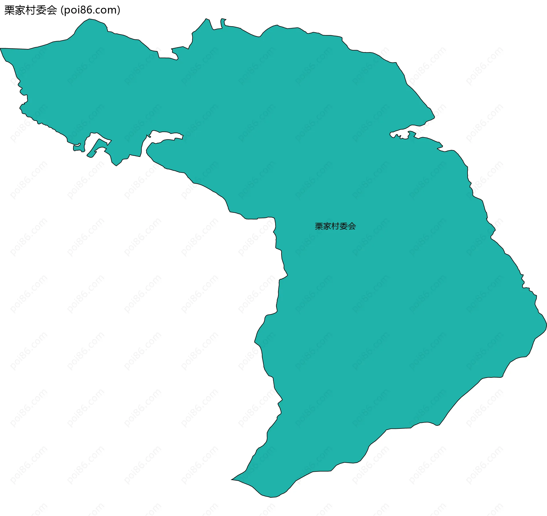 栗家村委会边界地图