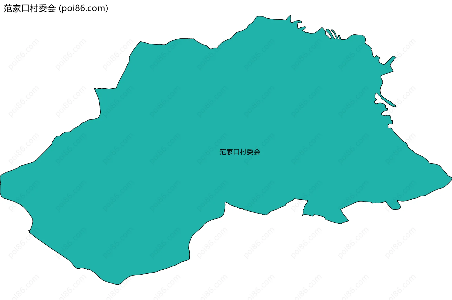 范家口村委会边界地图