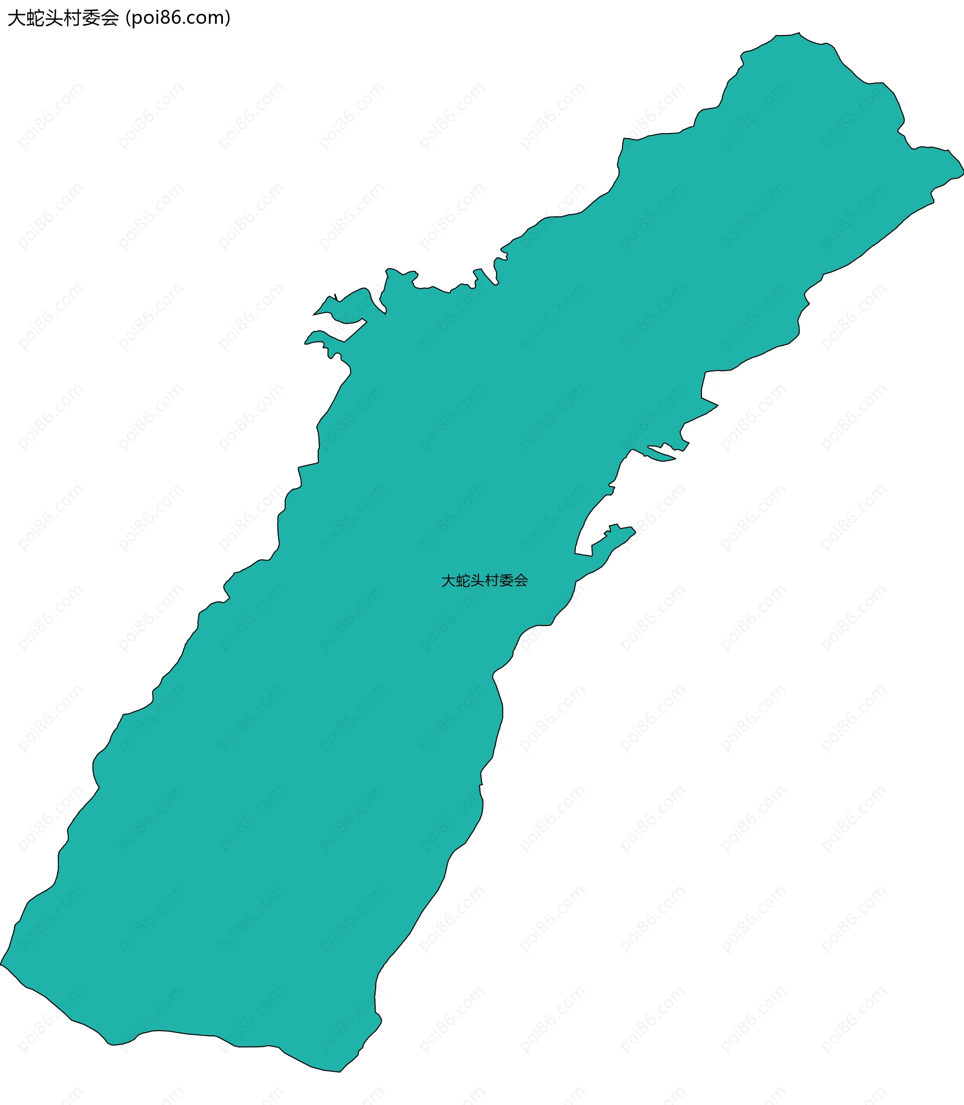 大蛇头村委会边界地图