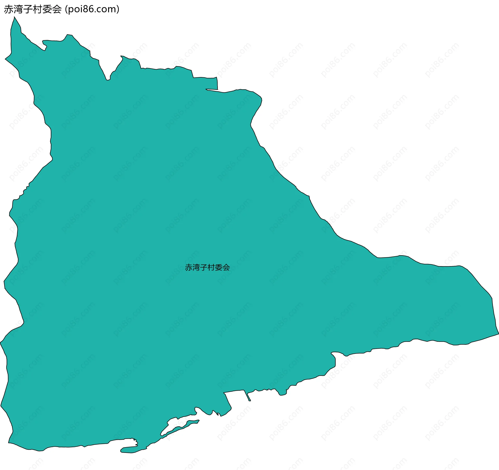 赤湾子村委会边界地图