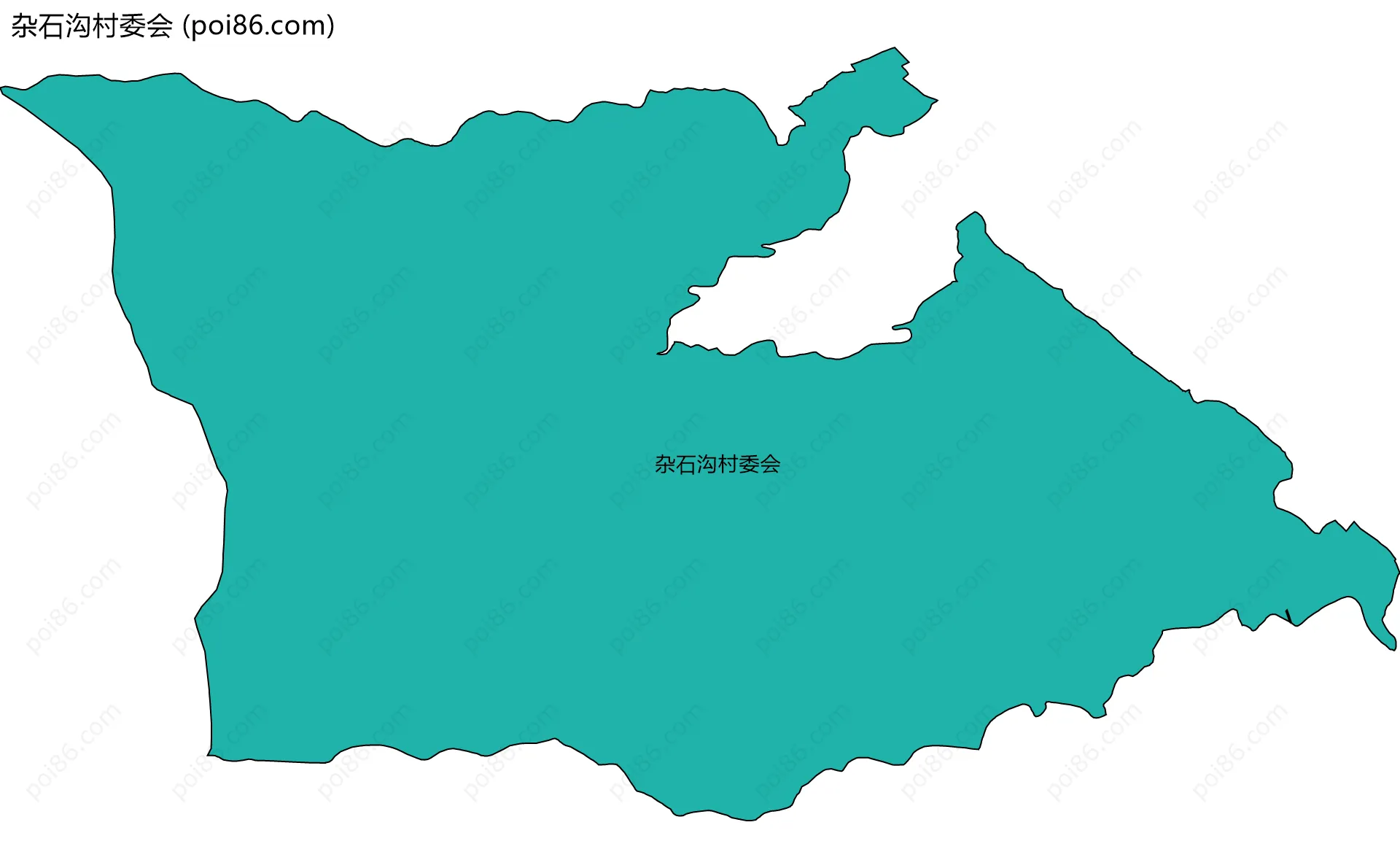 杂石沟村委会边界地图