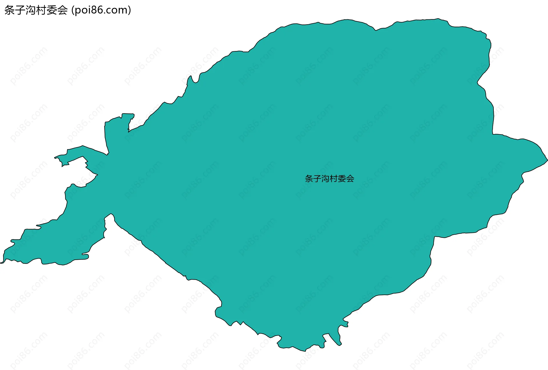 条子沟村委会边界地图