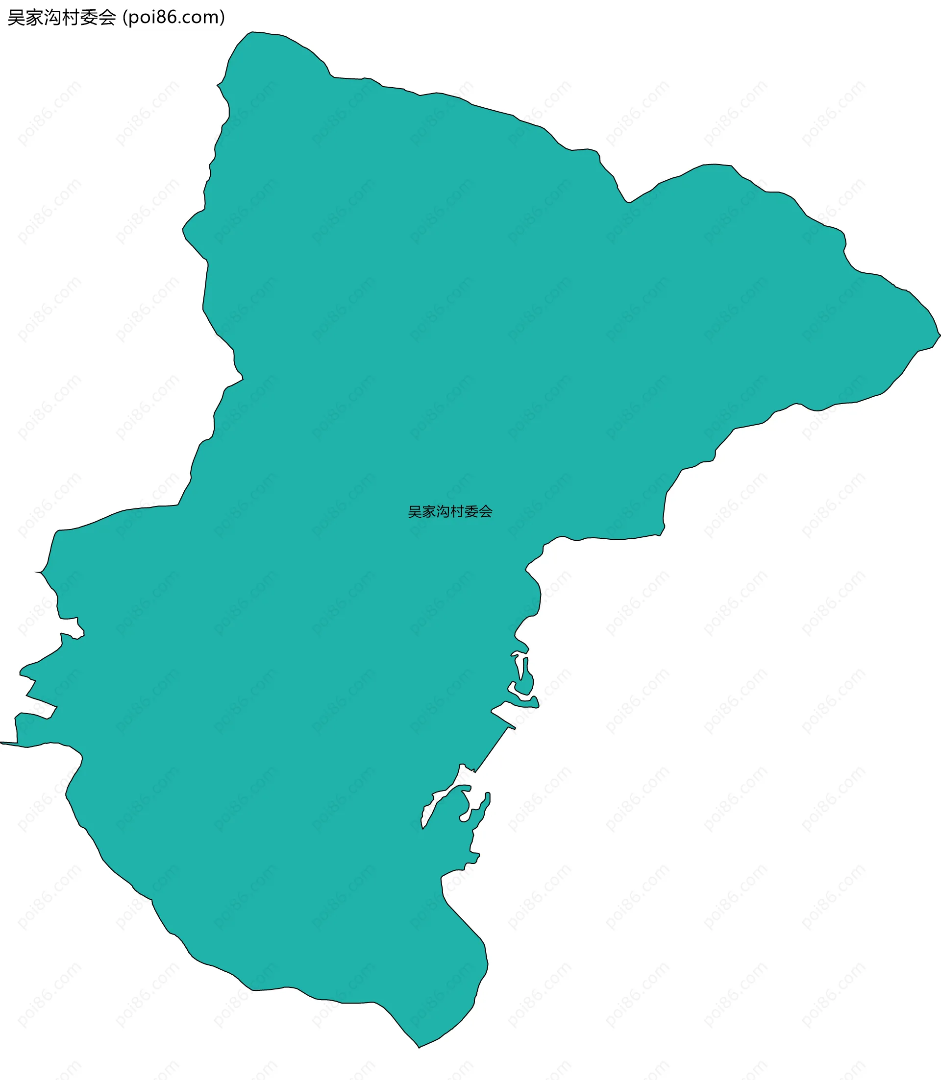 吴家沟村委会边界地图