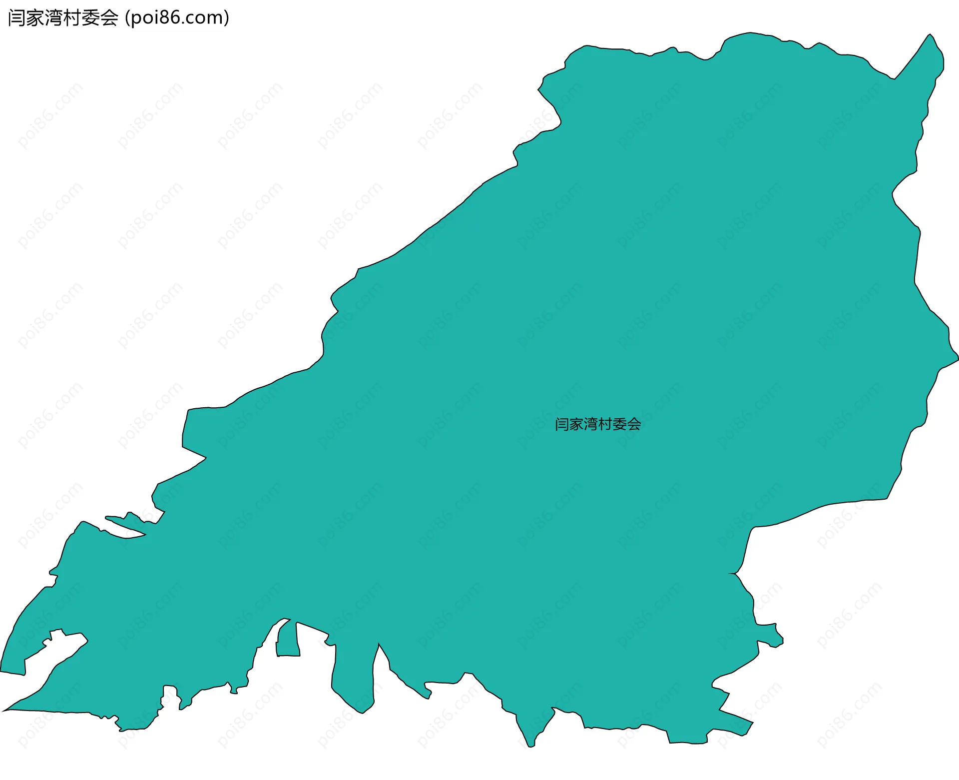 闫家湾村委会边界地图