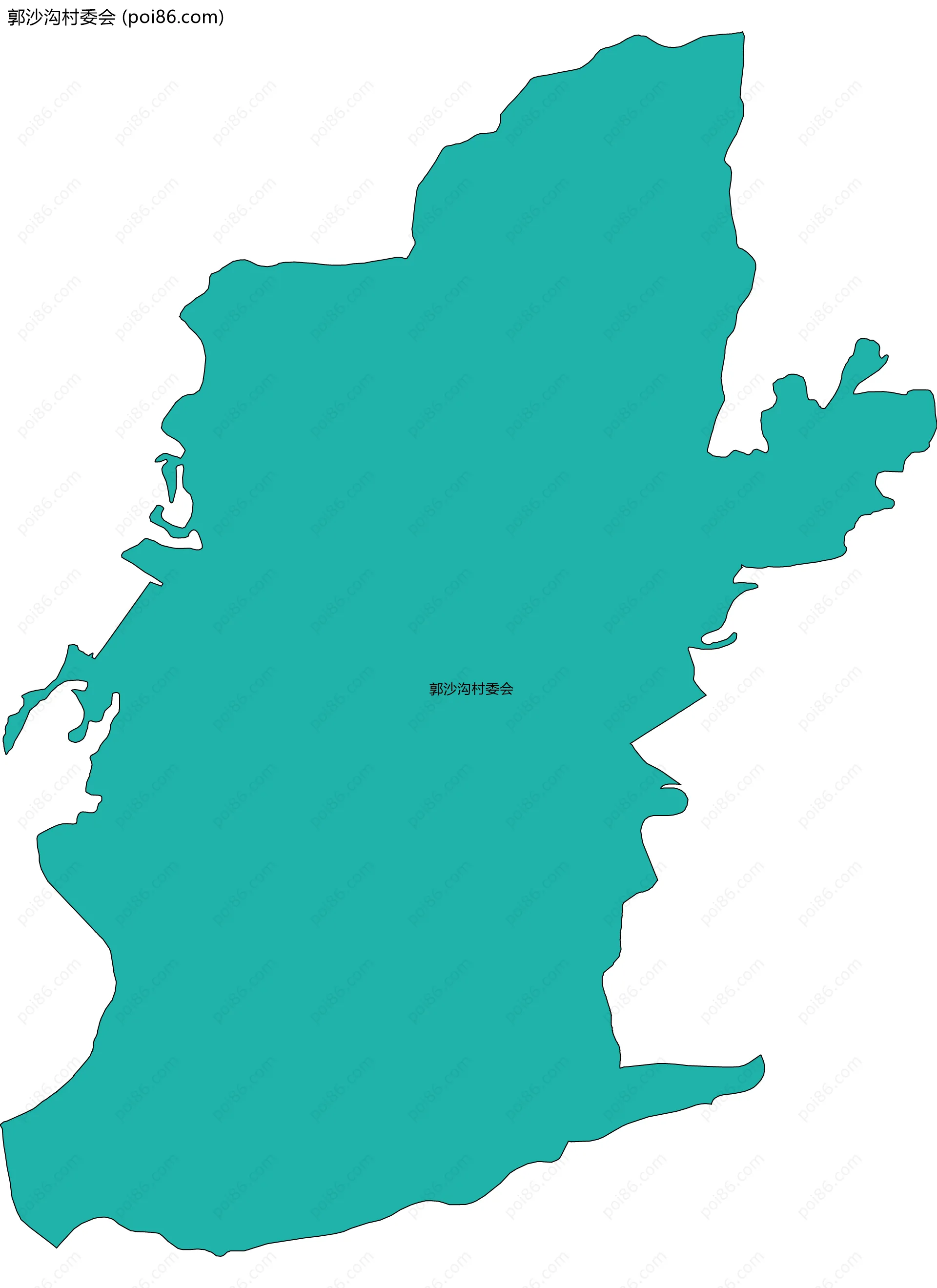 郭沙沟村委会边界地图