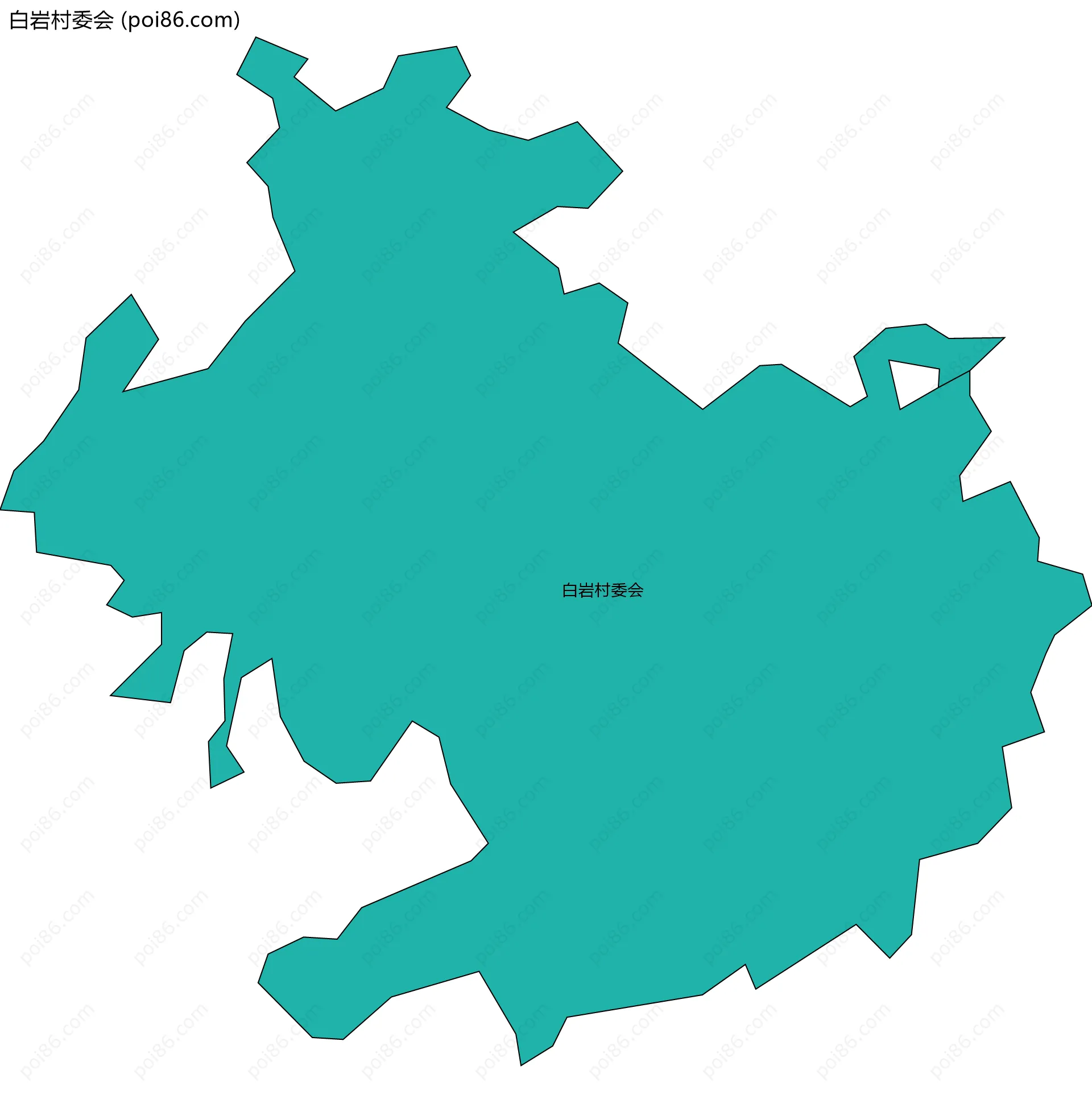 白岩村委会边界地图