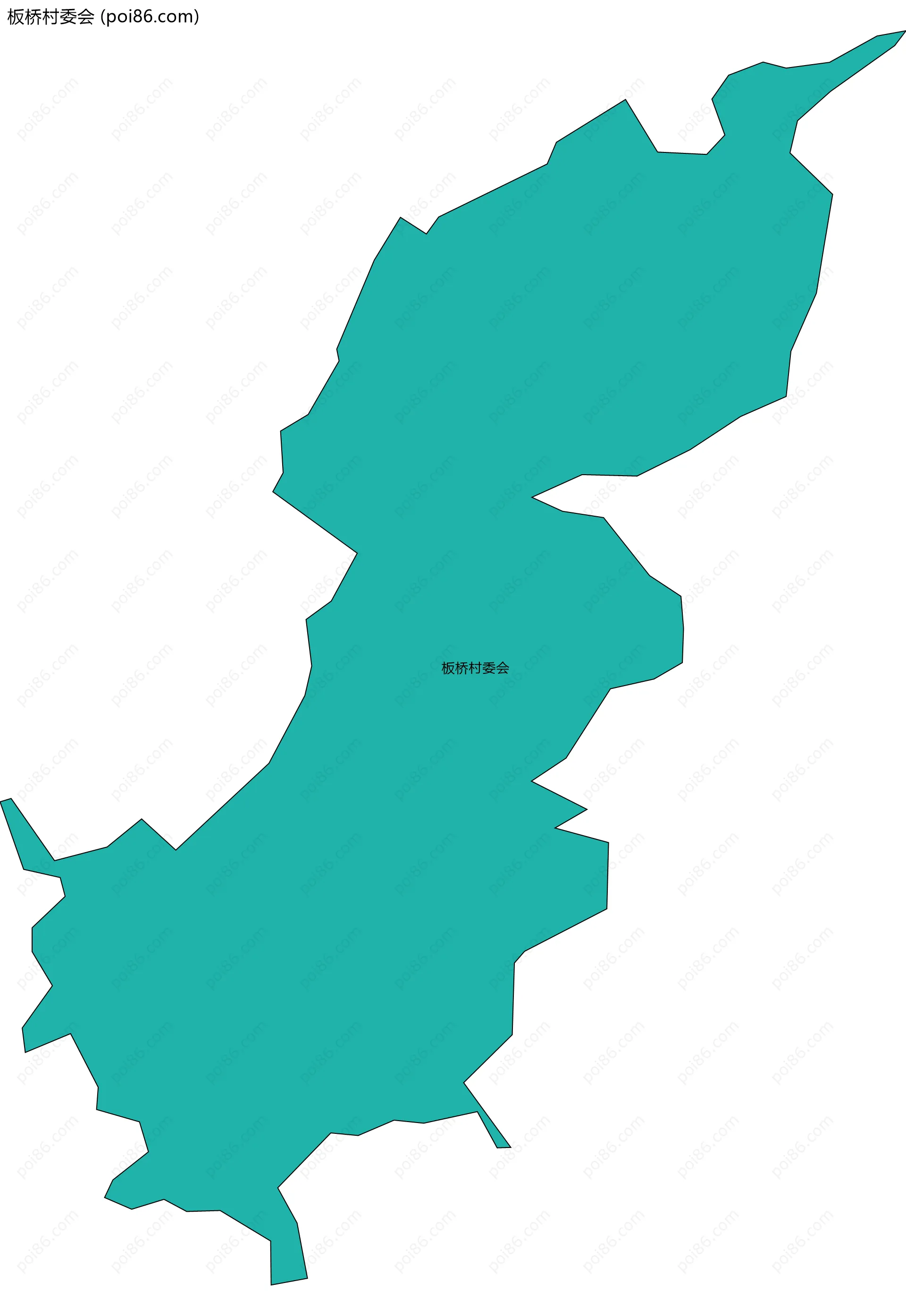 板桥村委会边界地图