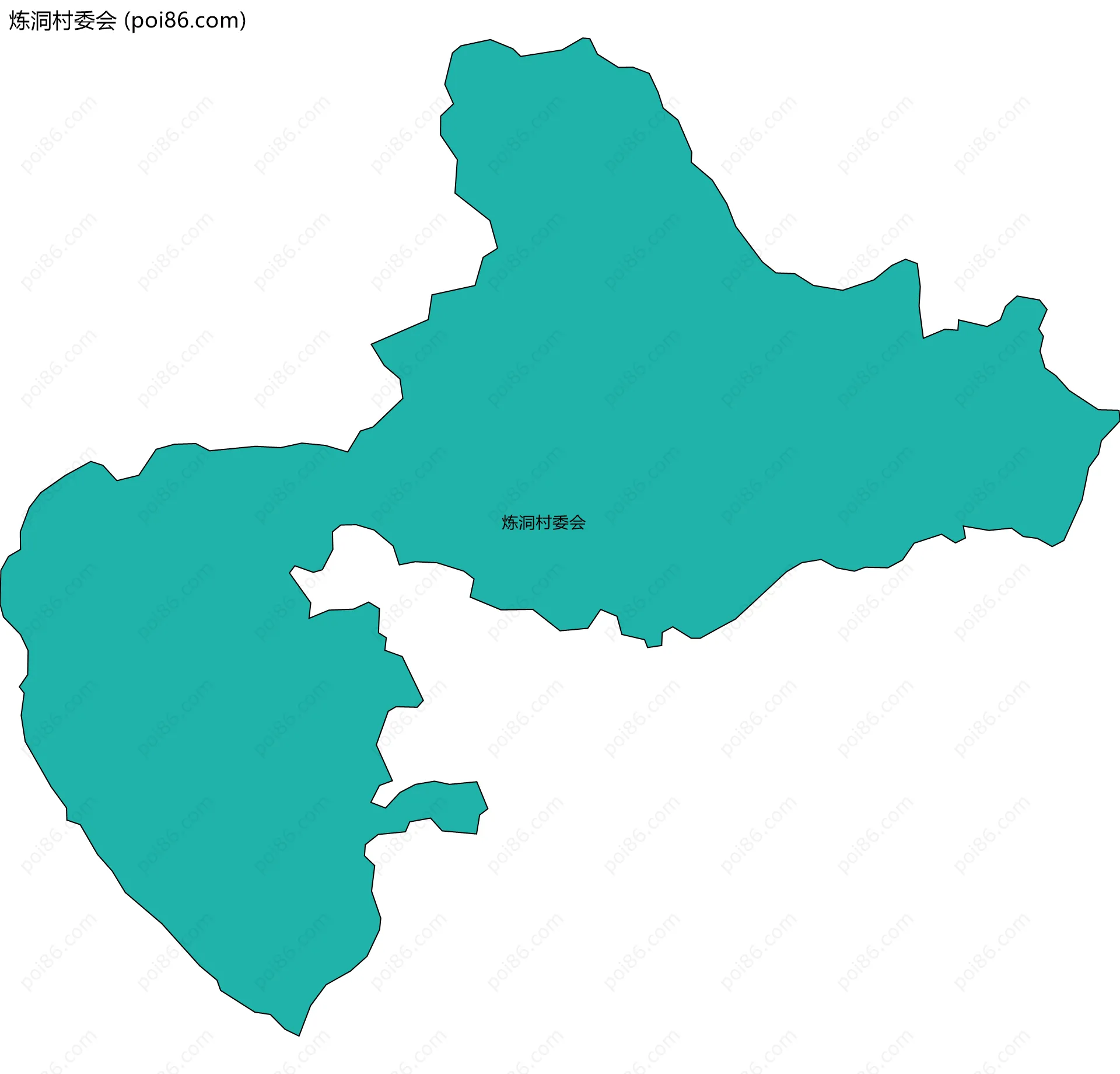 炼洞村委会边界地图
