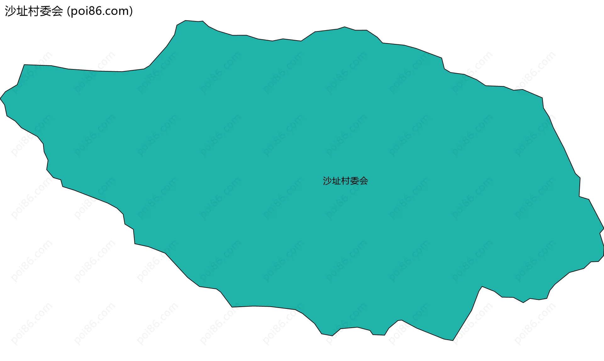 沙址村委会边界地图