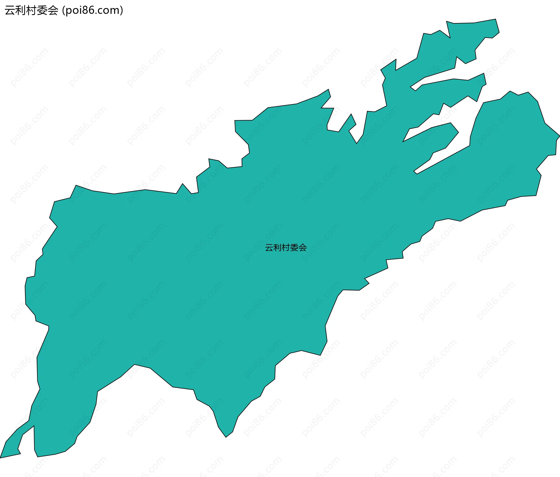云利村委会边界地图
