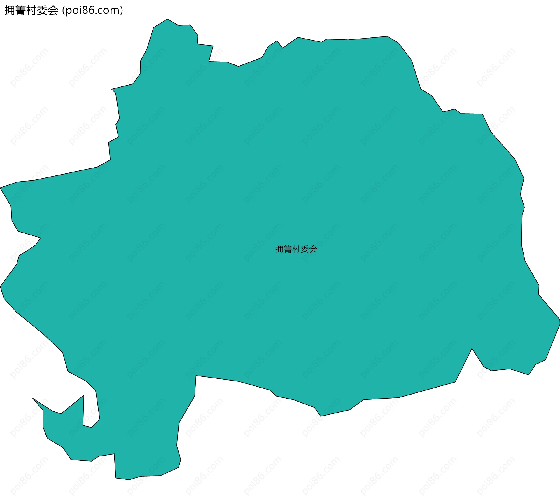 拥箐村委会边界地图