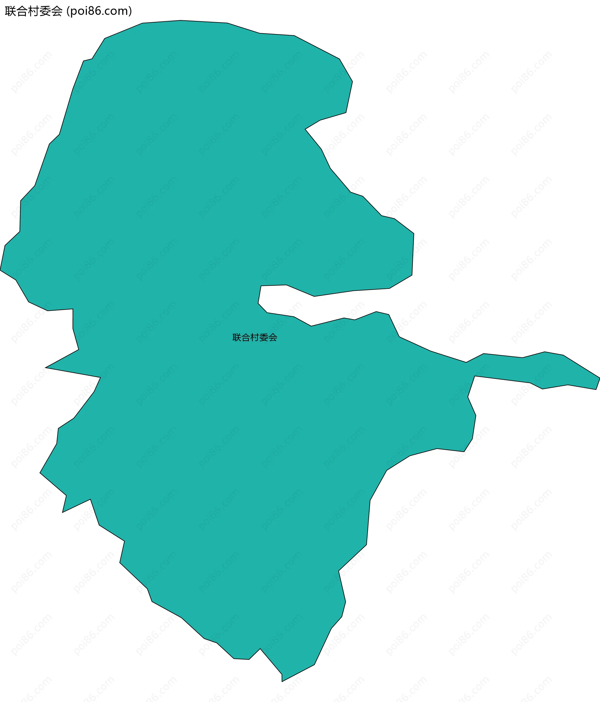 联合村委会边界地图