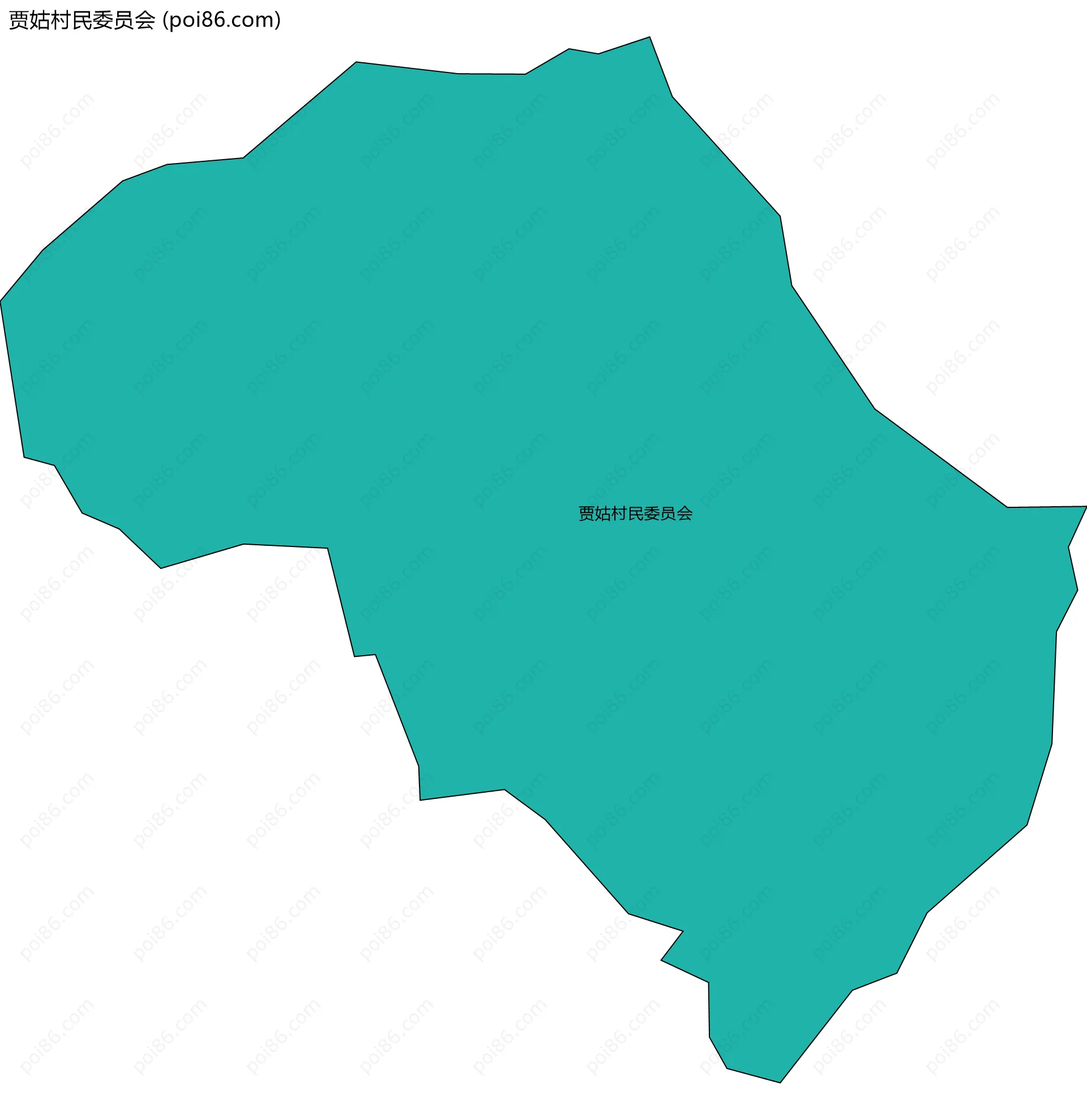 贾姑村民委员会边界地图