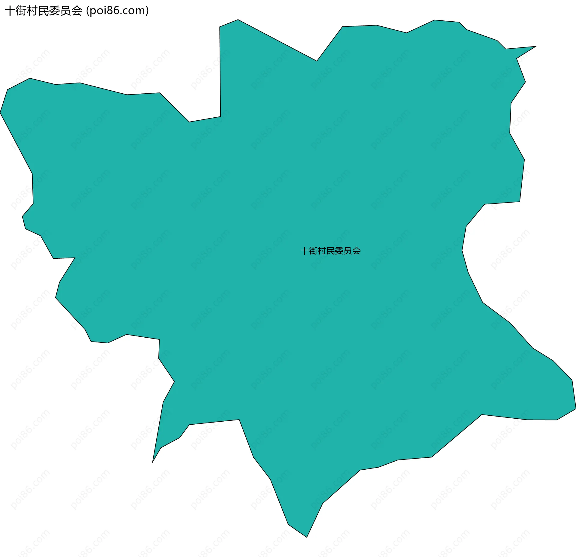 十街村民委员会边界地图