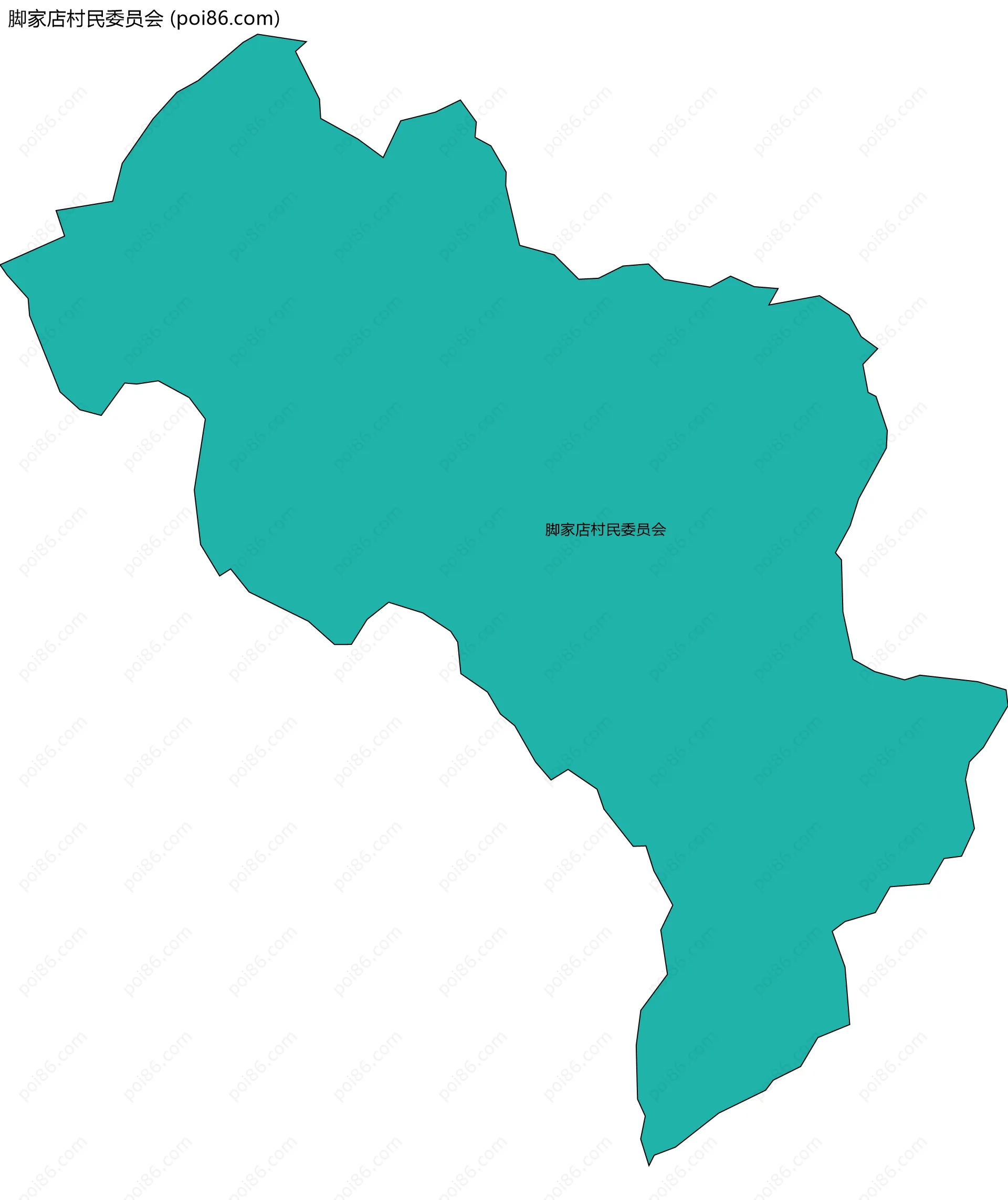 脚家店村民委员会边界地图