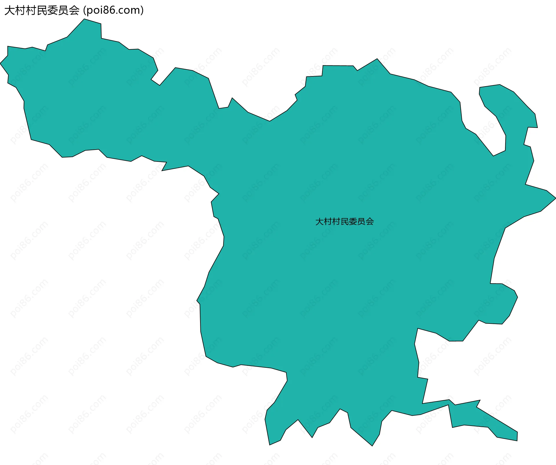 大村村民委员会边界地图
