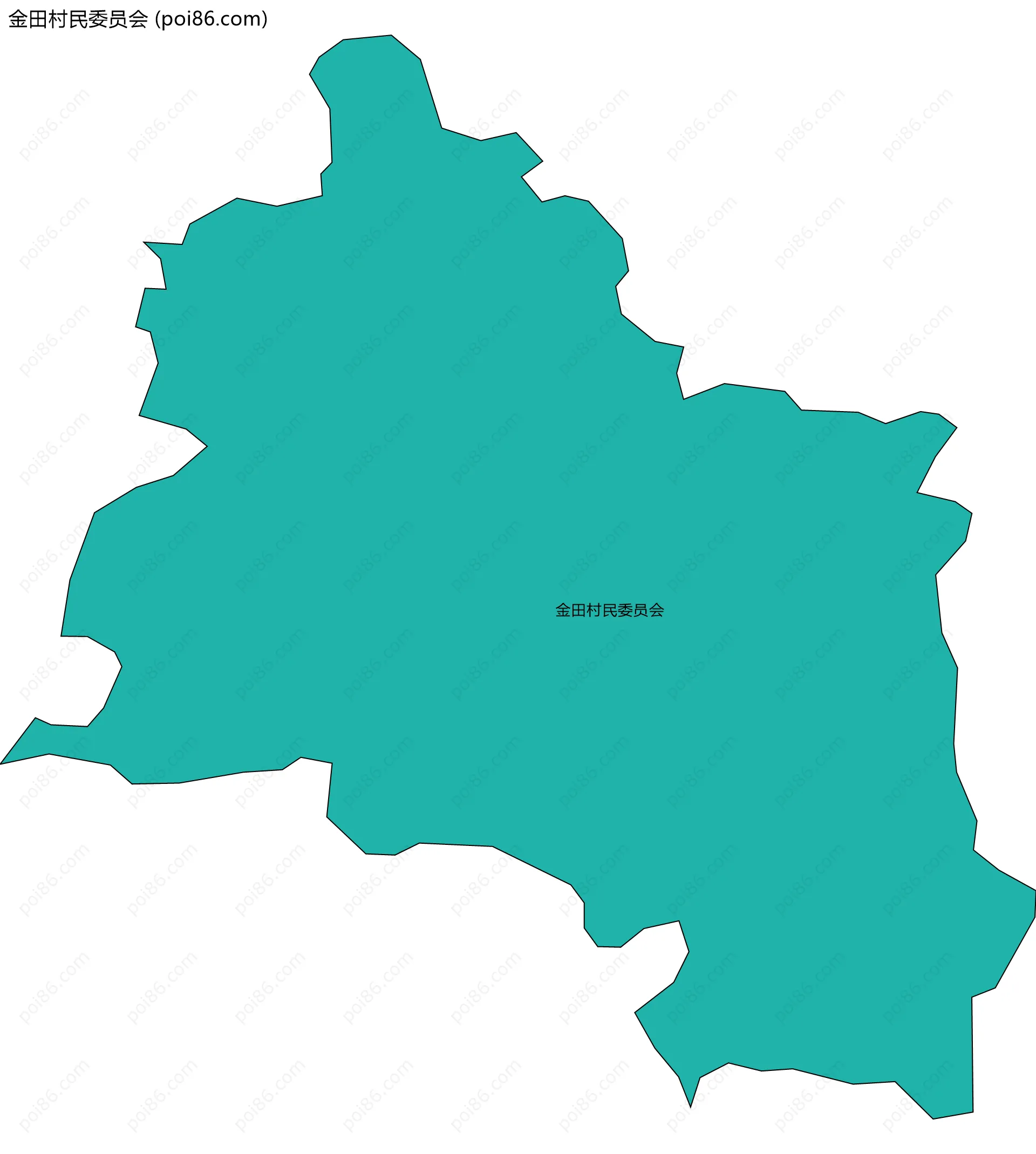 金田村民委员会边界地图