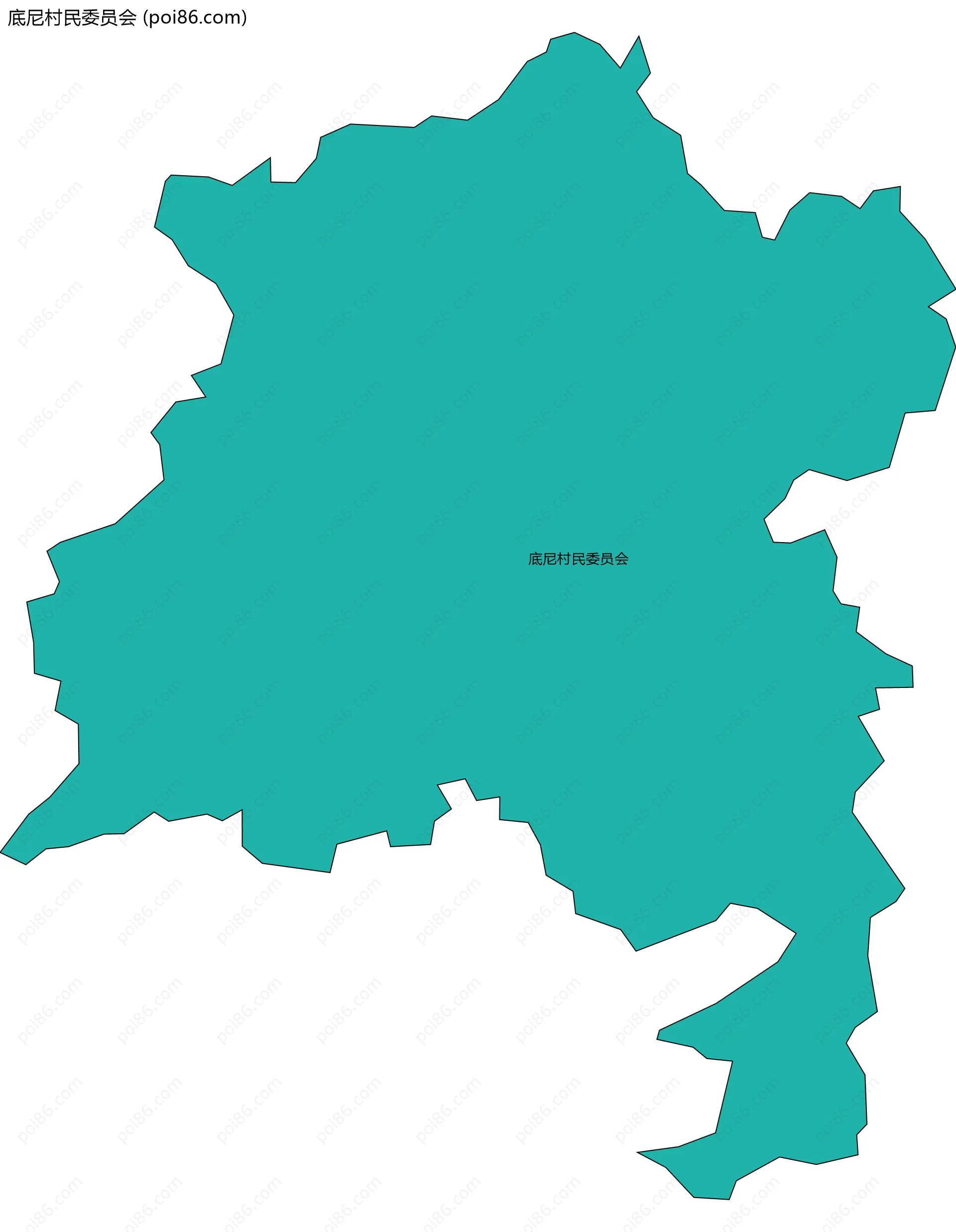 底尼村民委员会边界地图