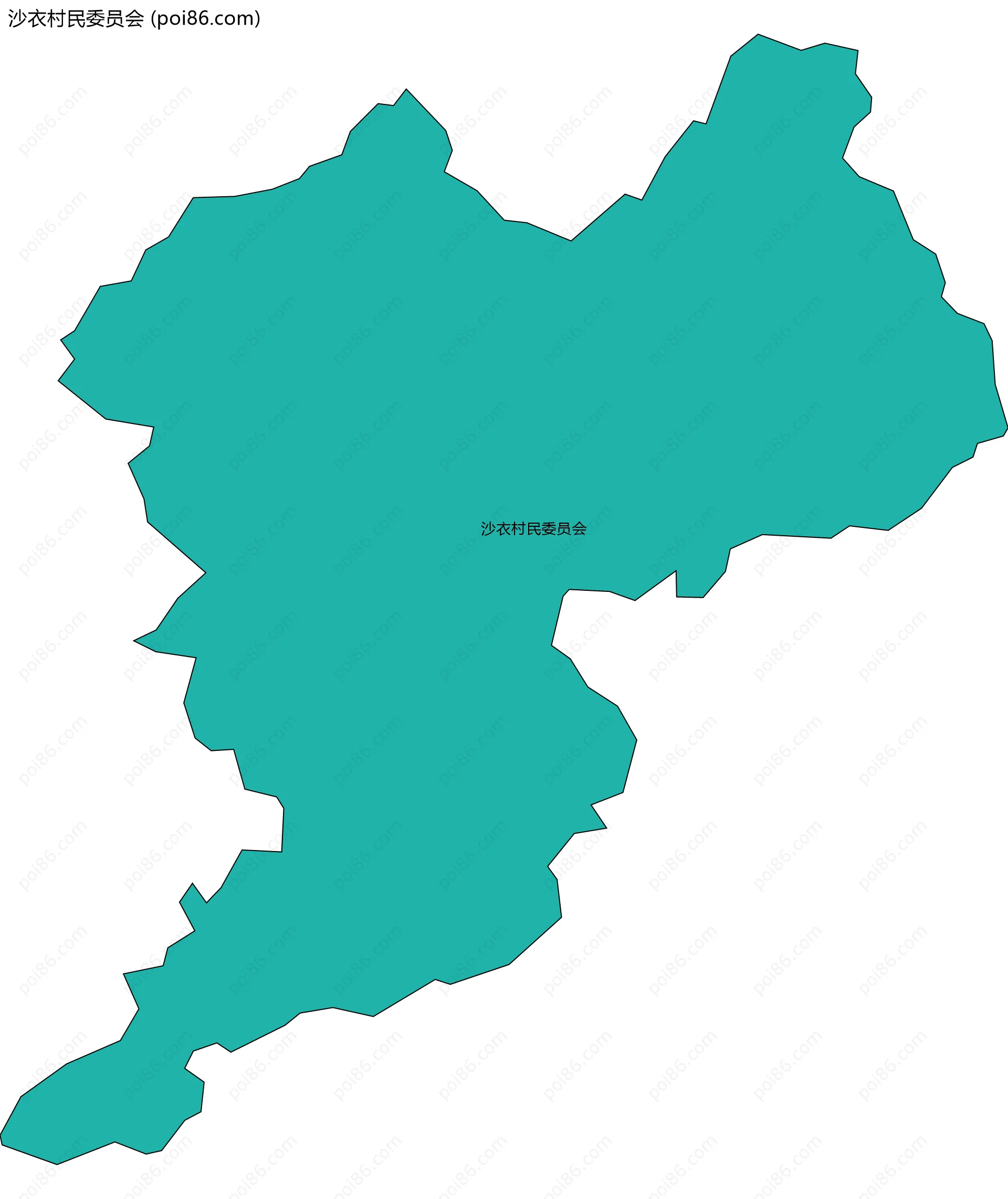 沙衣村民委员会边界地图