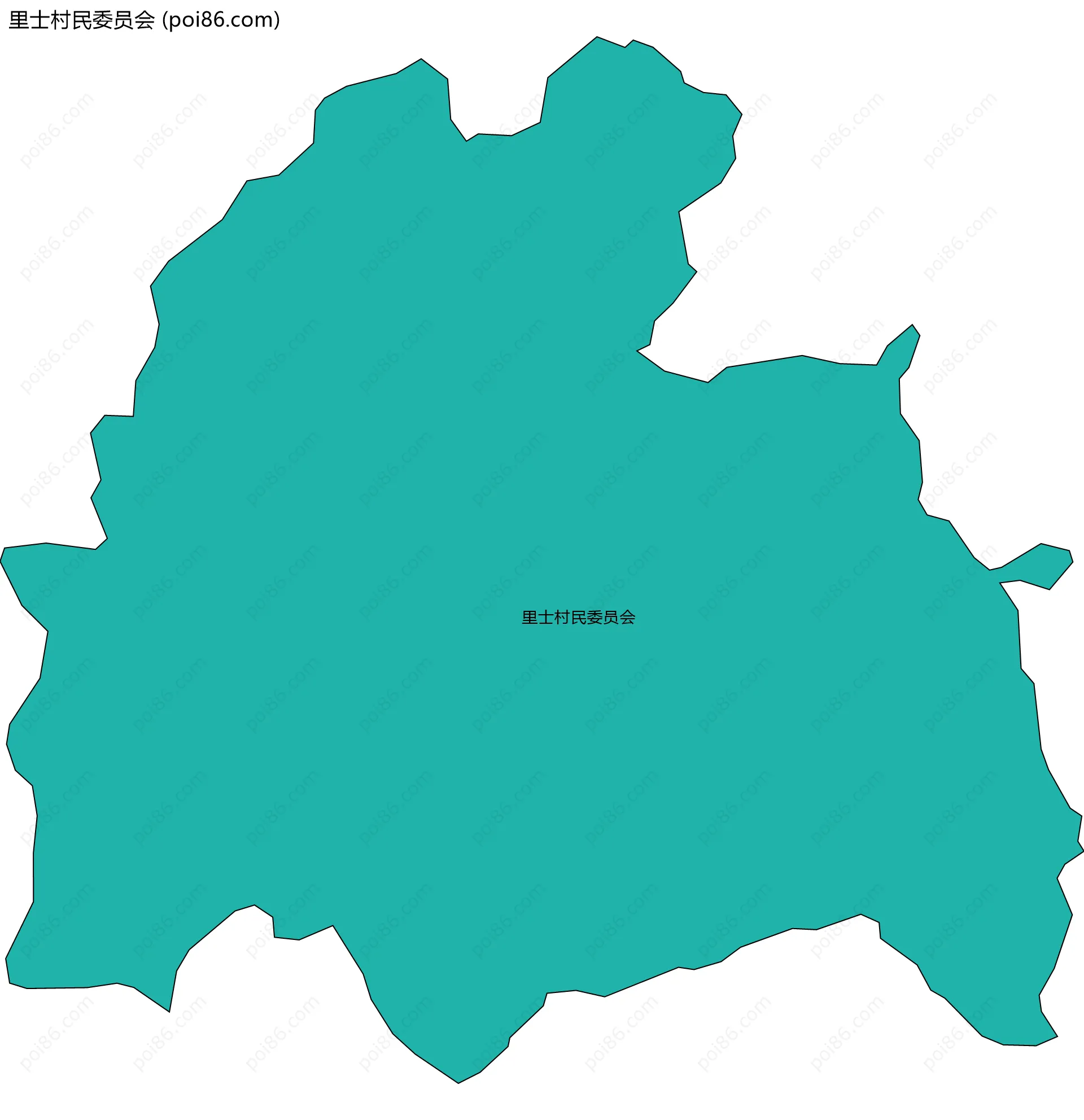 里士村民委员会边界地图