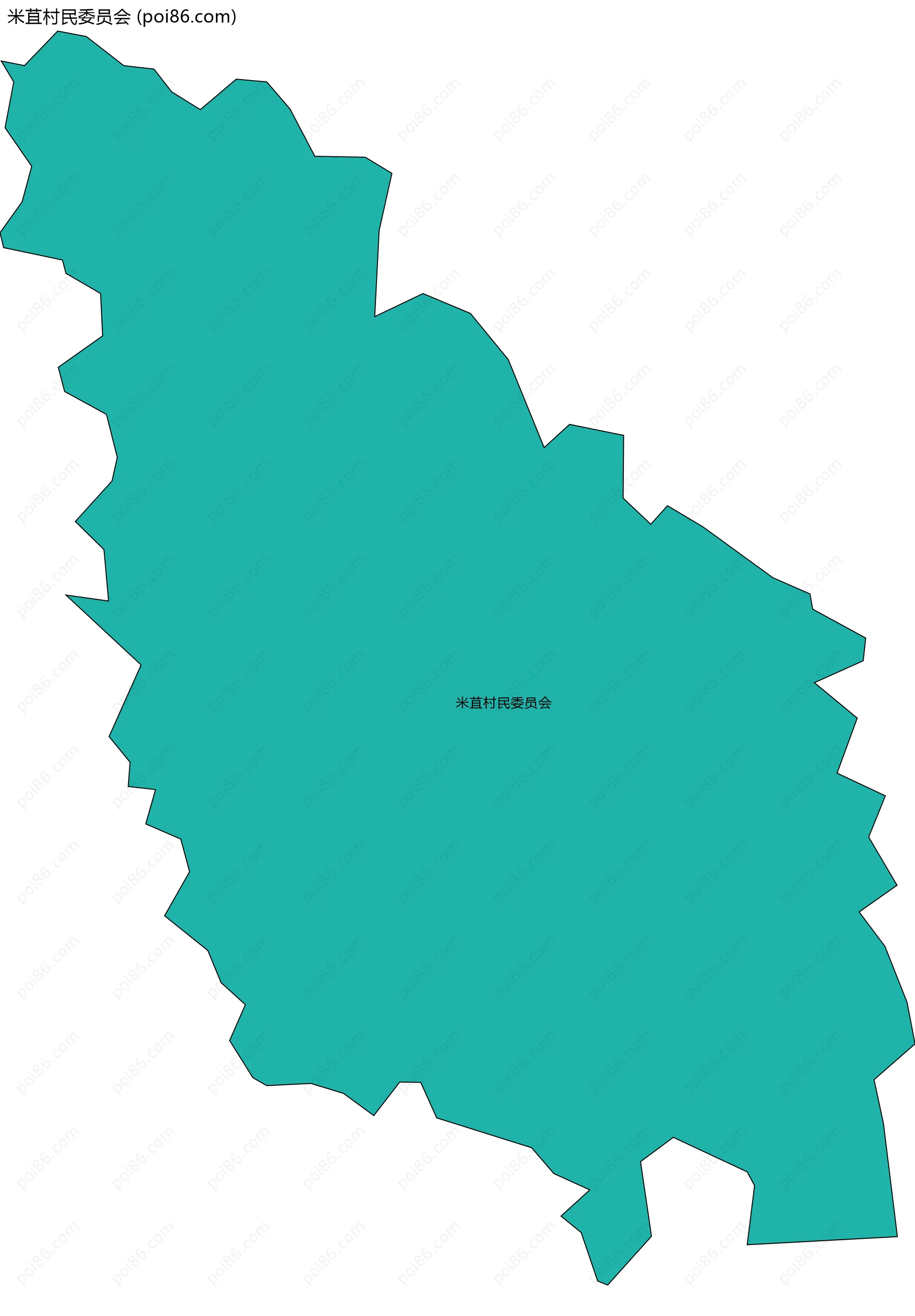米苴村民委员会边界地图