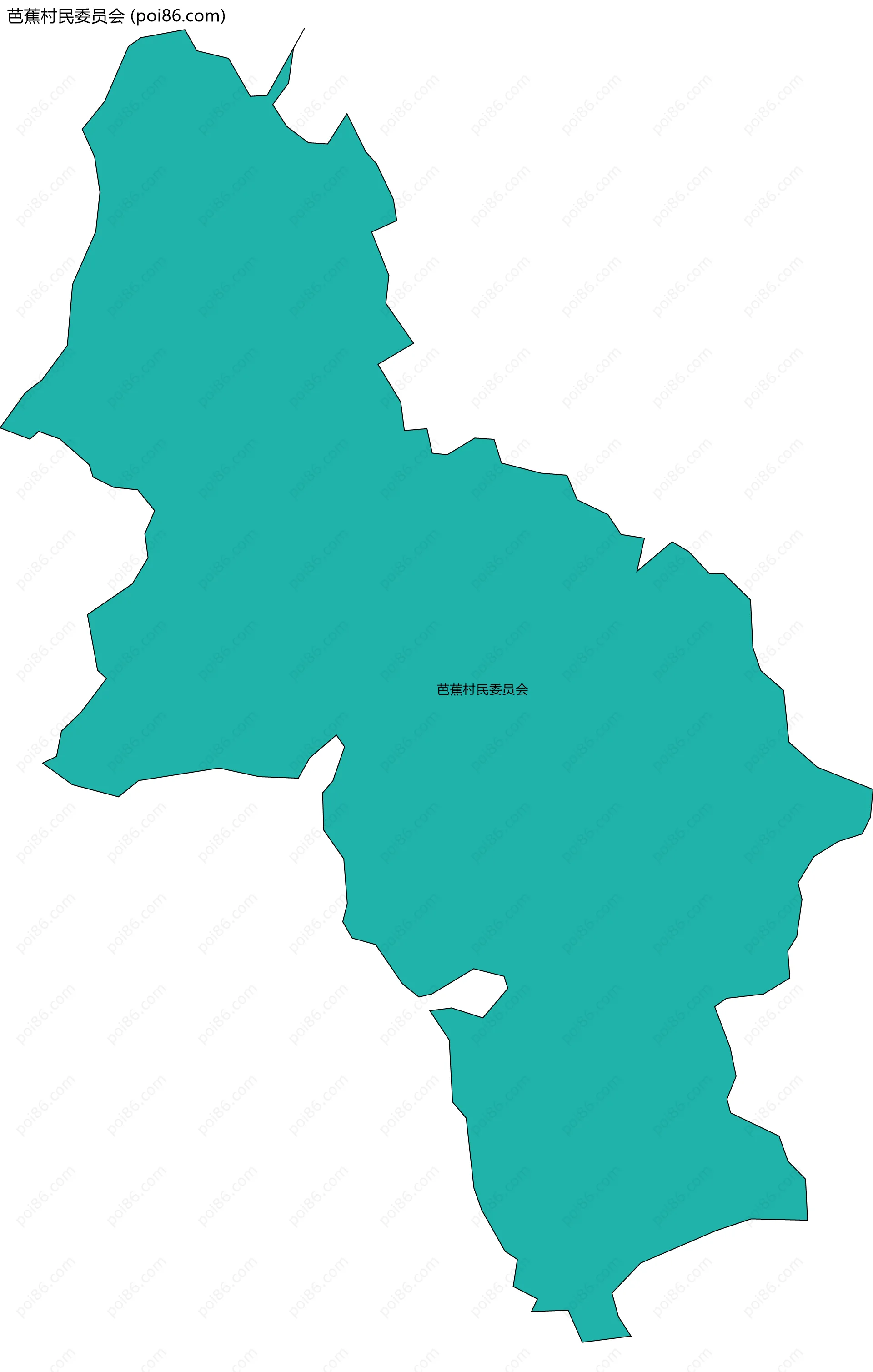 芭蕉村民委员会边界地图