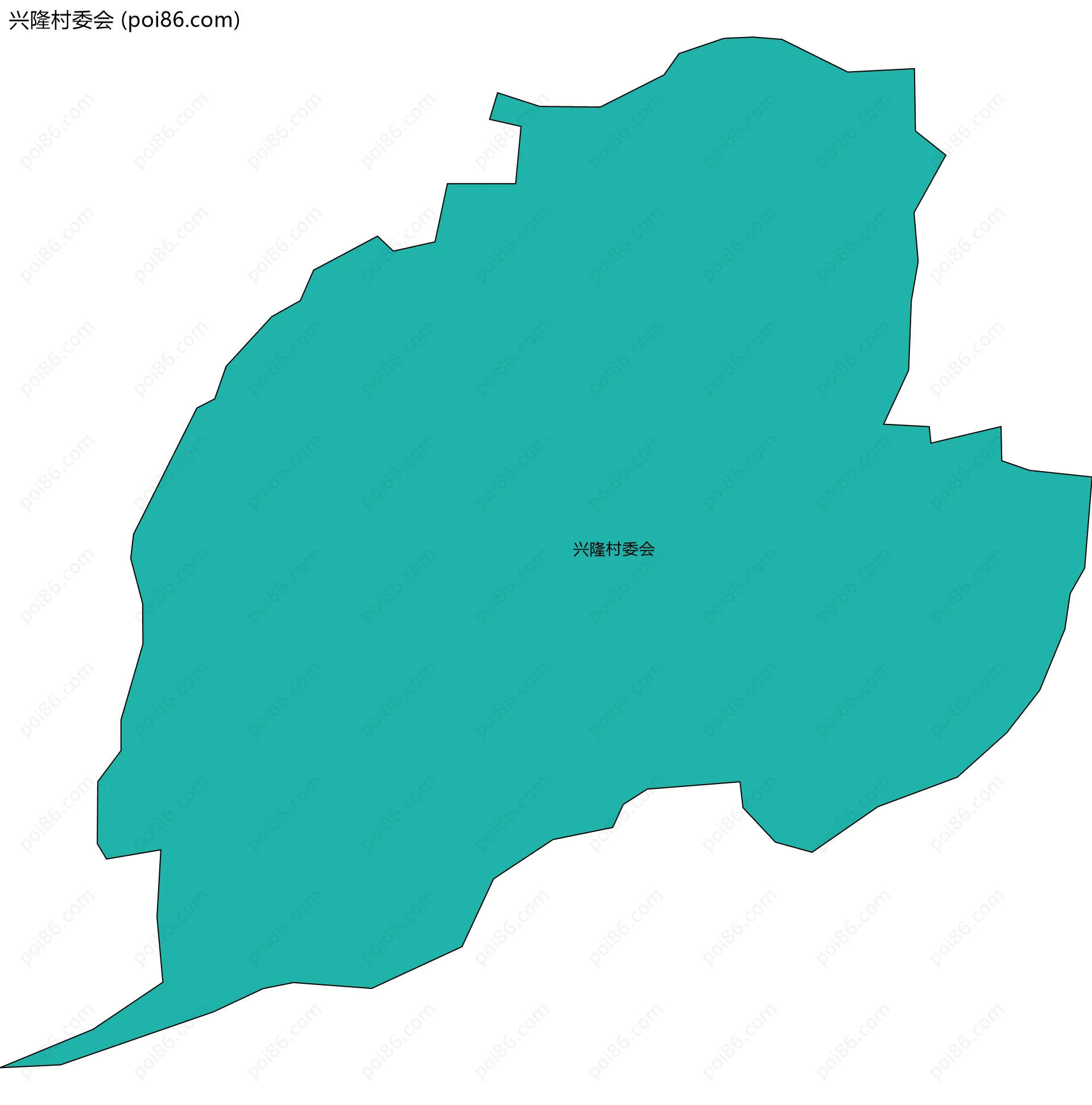 兴隆村委会边界地图