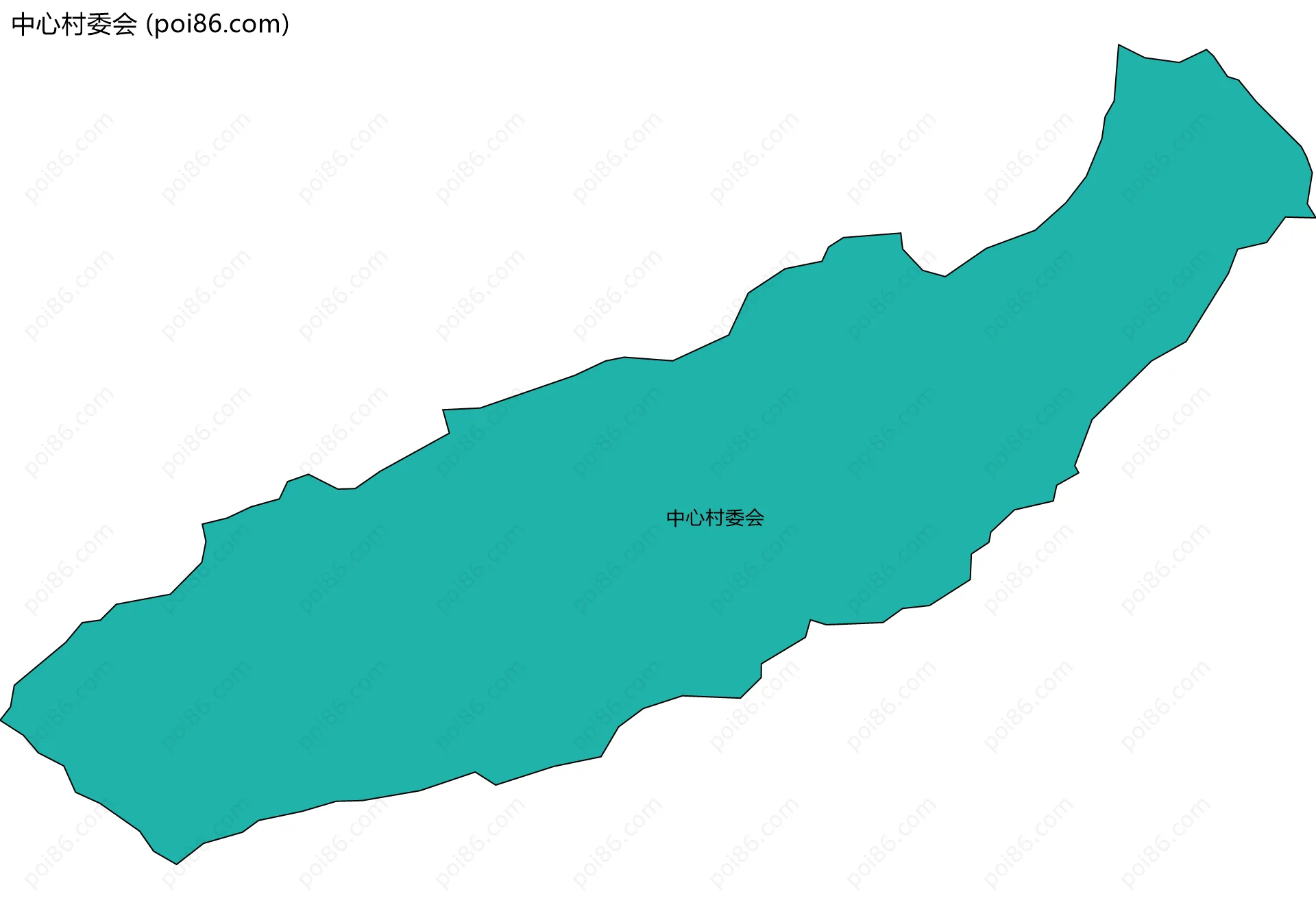中心村委会边界地图