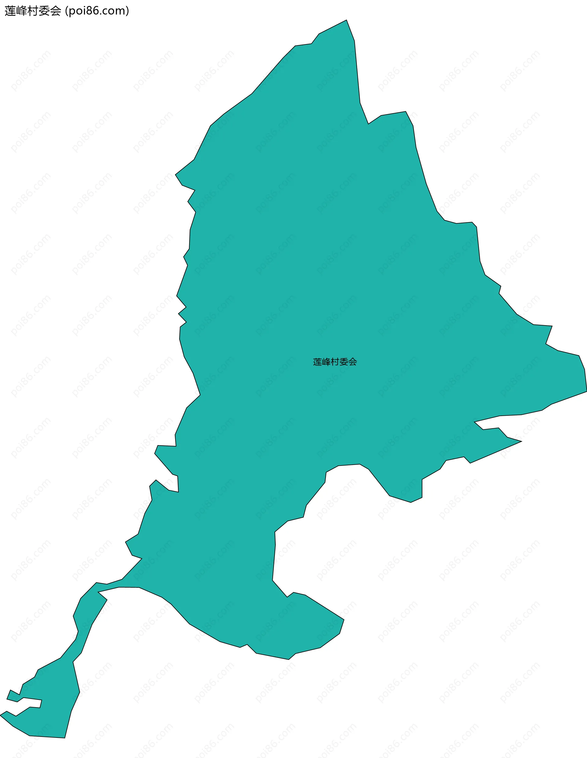 莲峰村委会边界地图