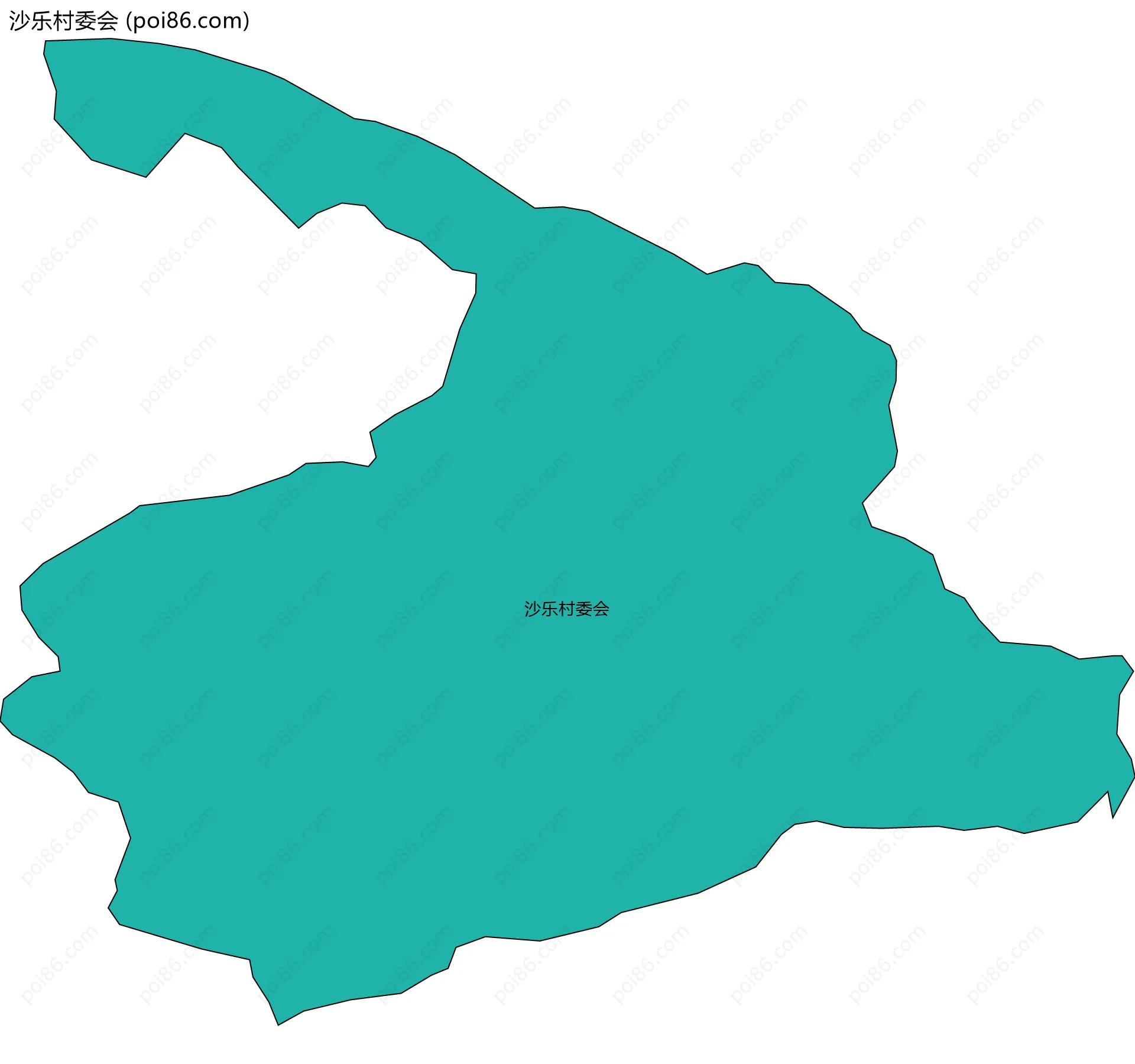 沙乐村委会边界地图