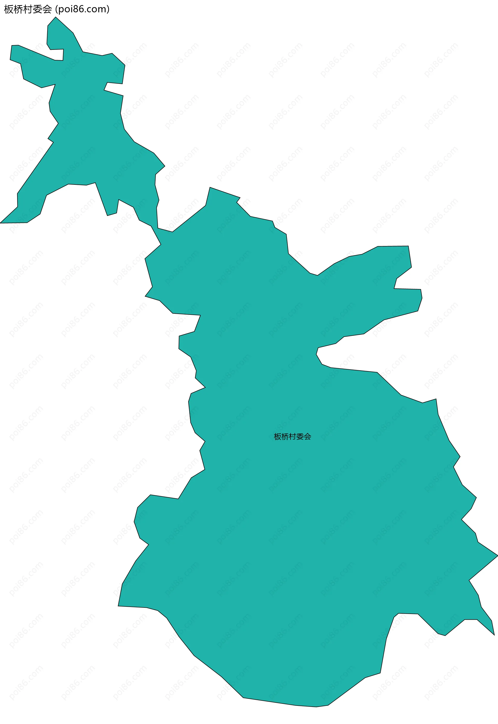 板桥村委会边界地图