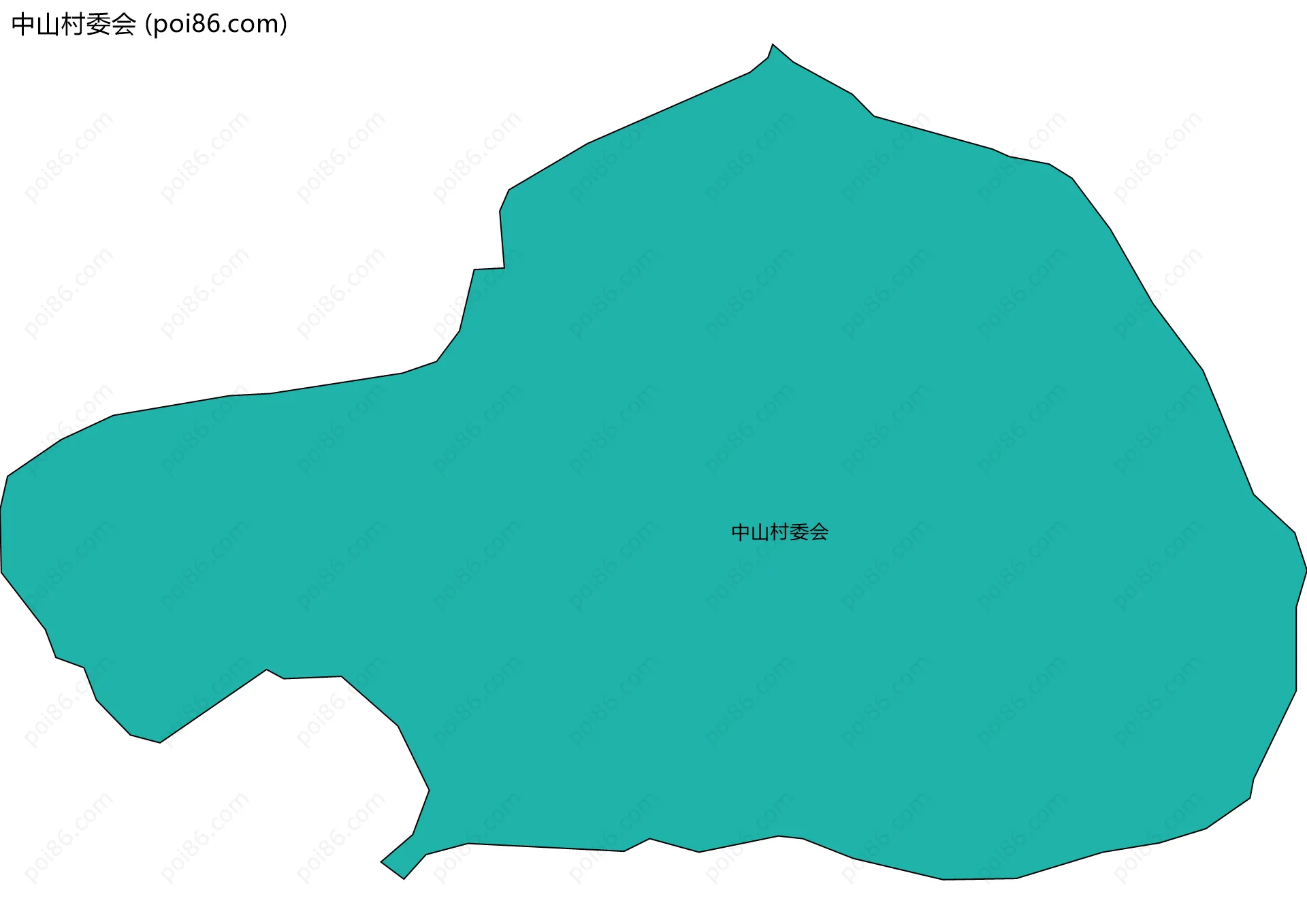 中山村委会边界地图