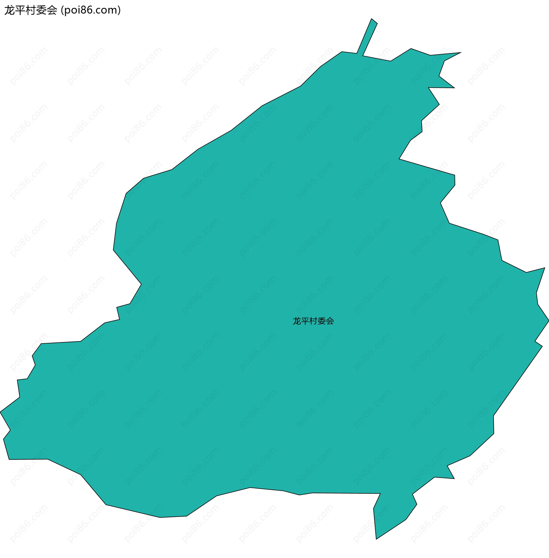 龙平村委会边界地图