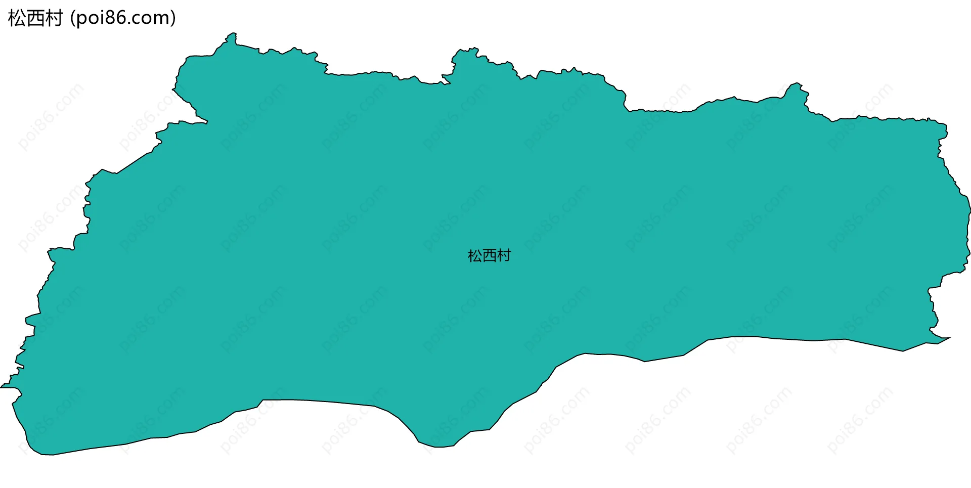 松西村边界地图