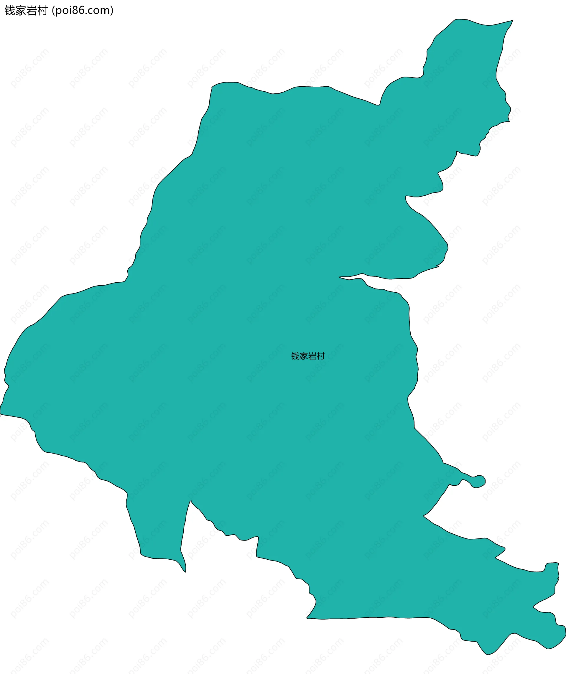 钱家岩村边界地图
