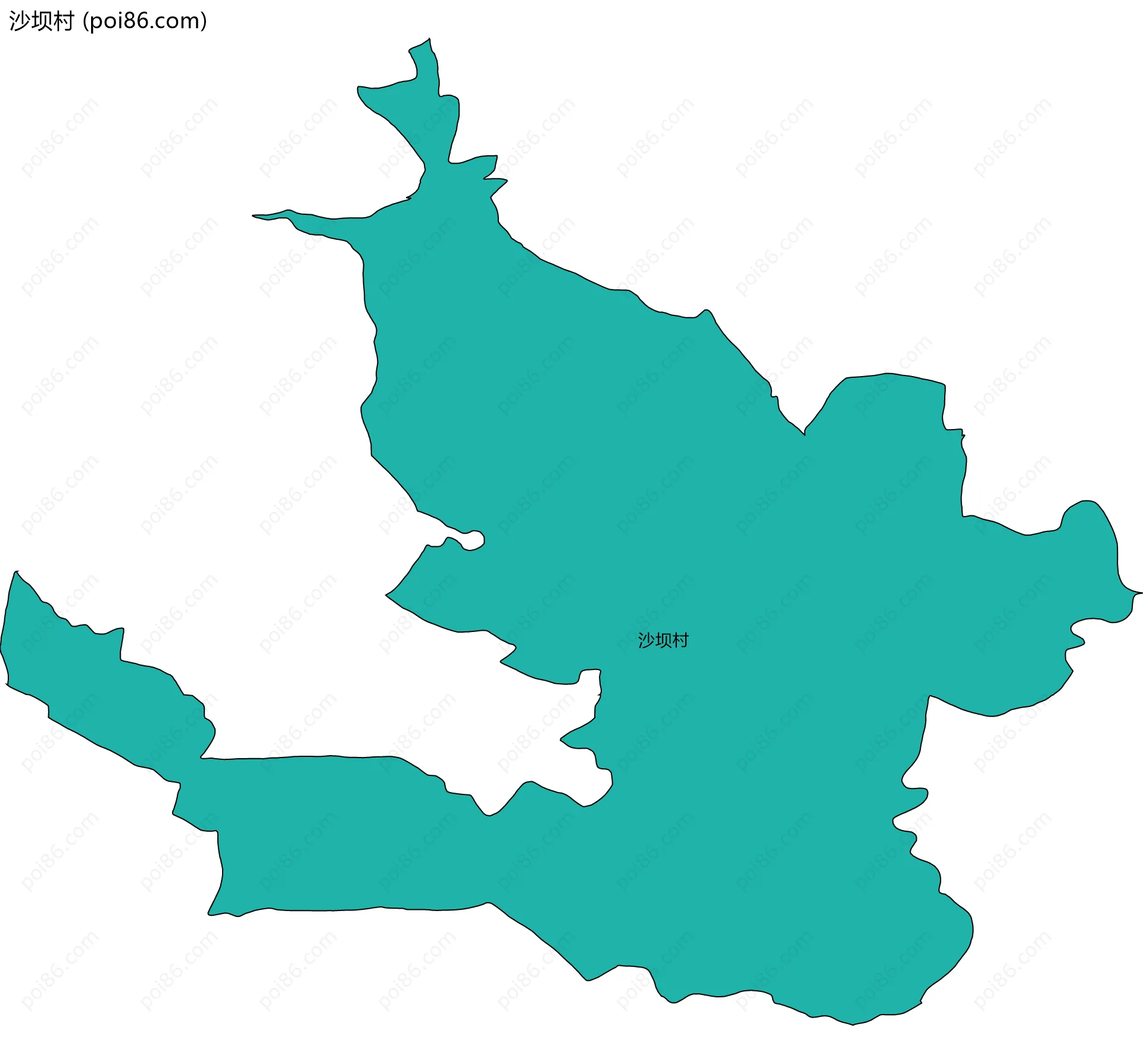 沙坝村边界地图