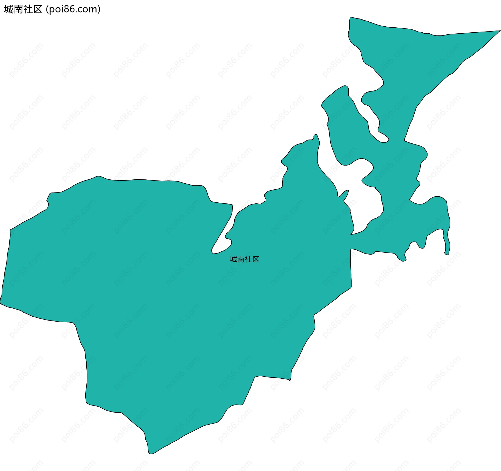城南社区边界地图