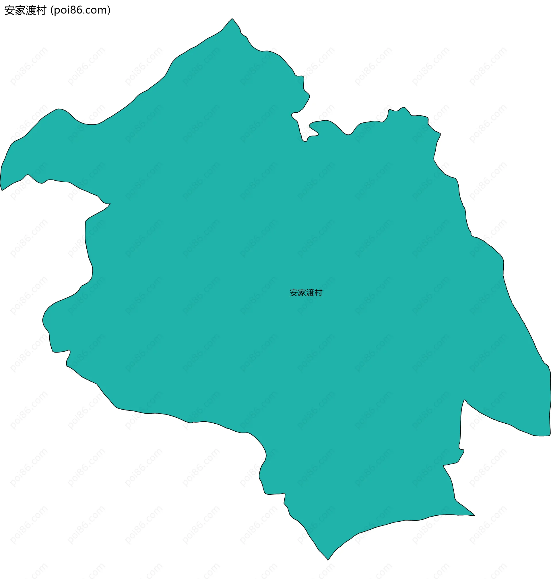 安家渡村边界地图