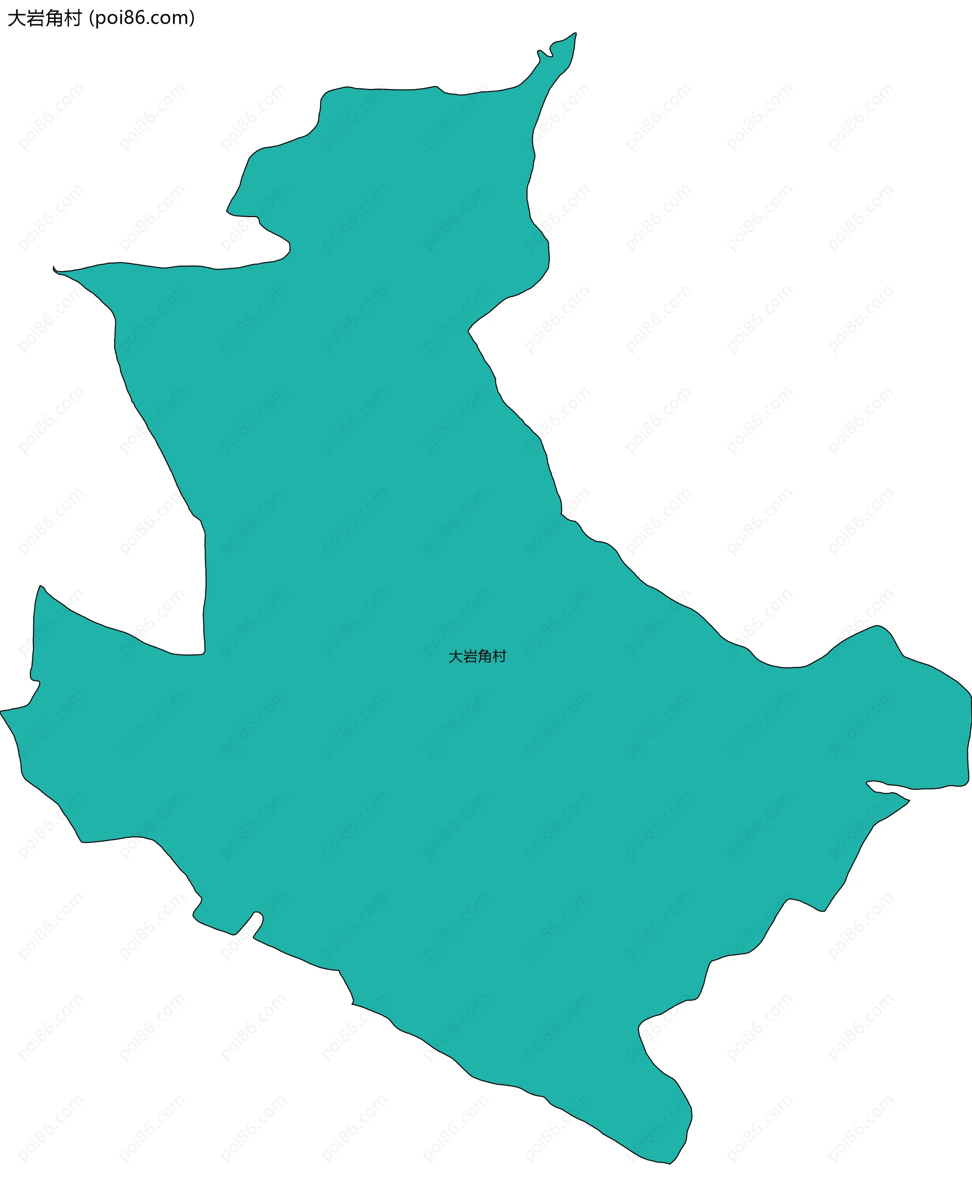 大岩角村边界地图