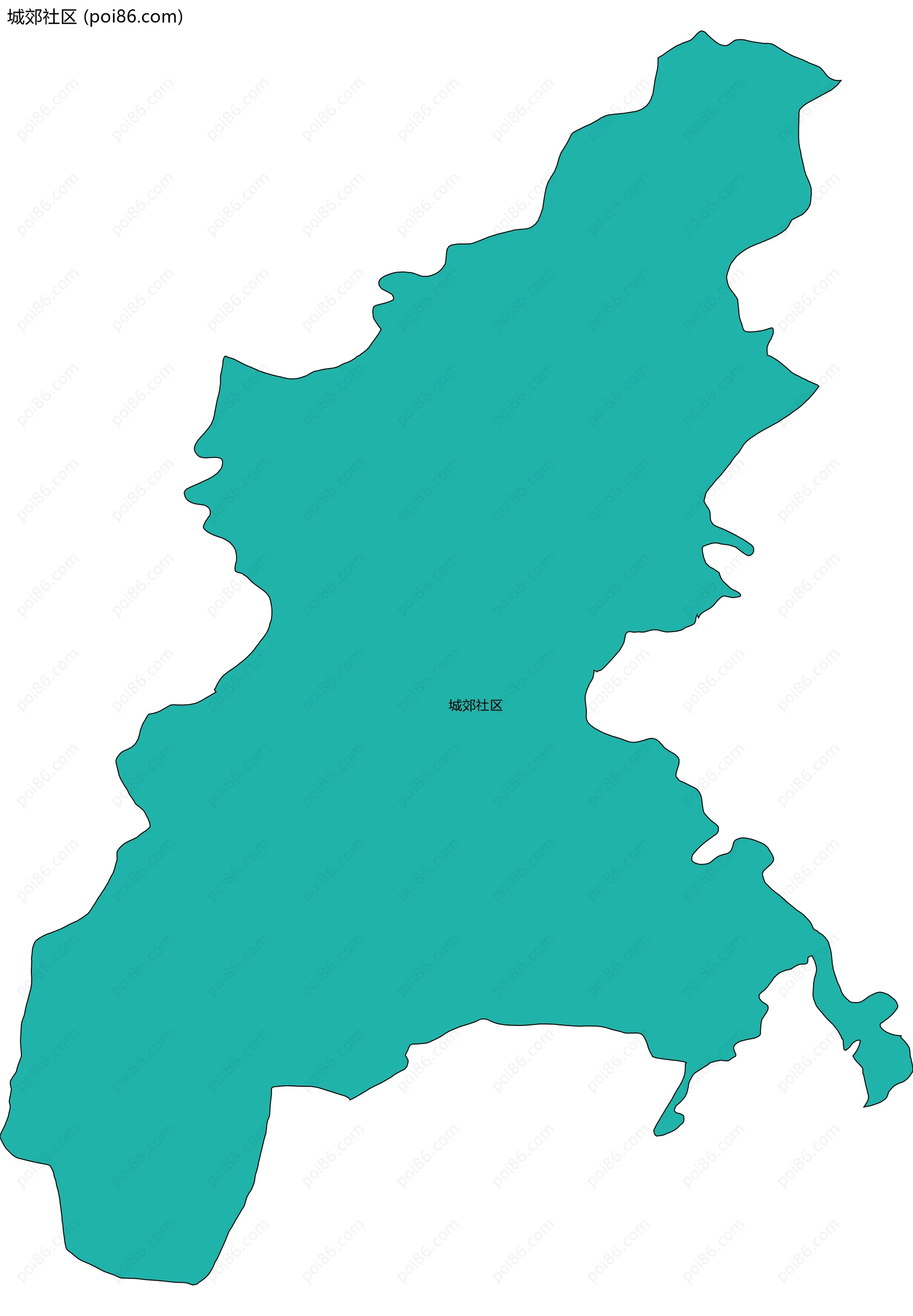 城郊社区边界地图