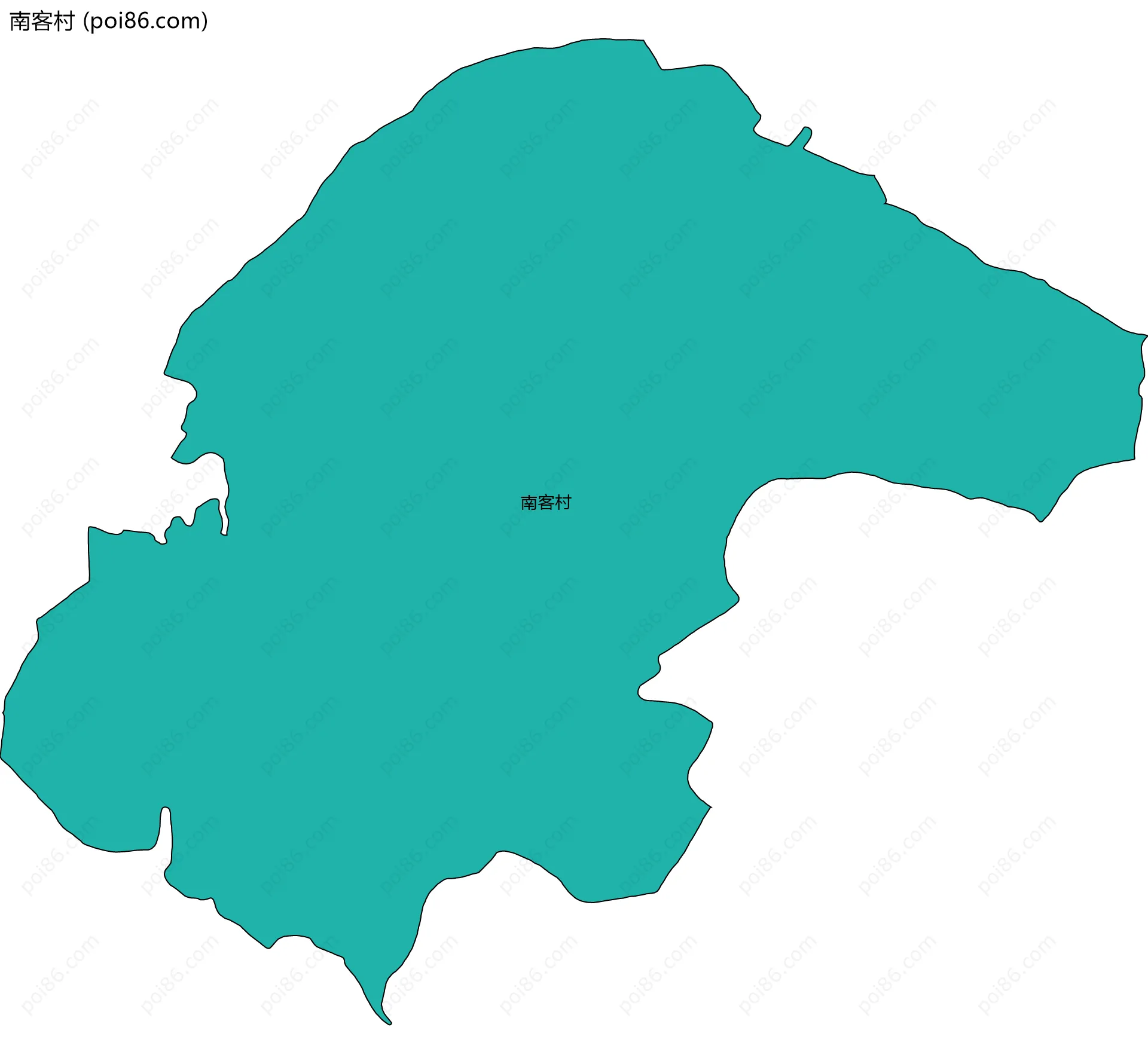 南客村边界地图