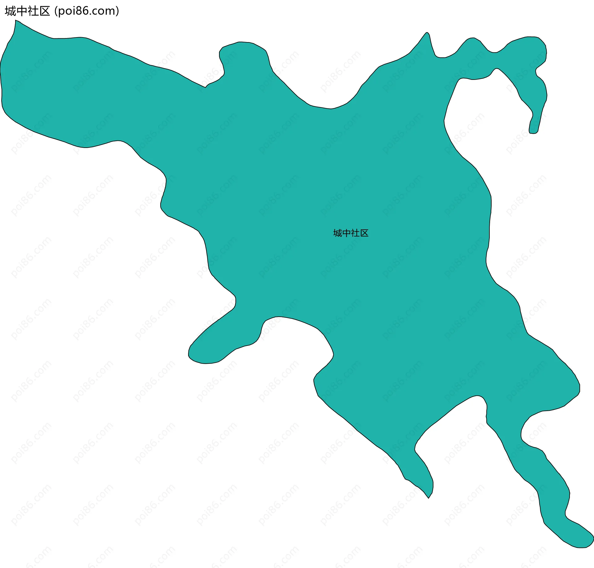 城中社区边界地图