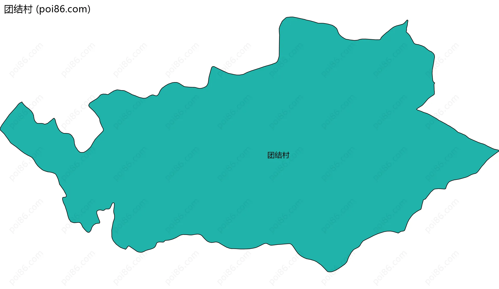 团结村边界地图