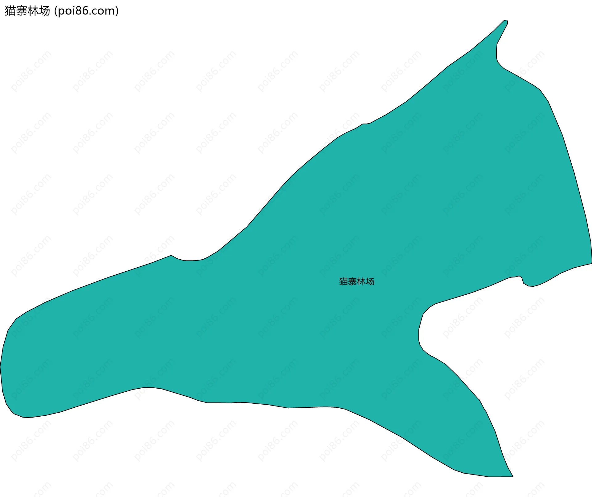 猫寨林场边界地图