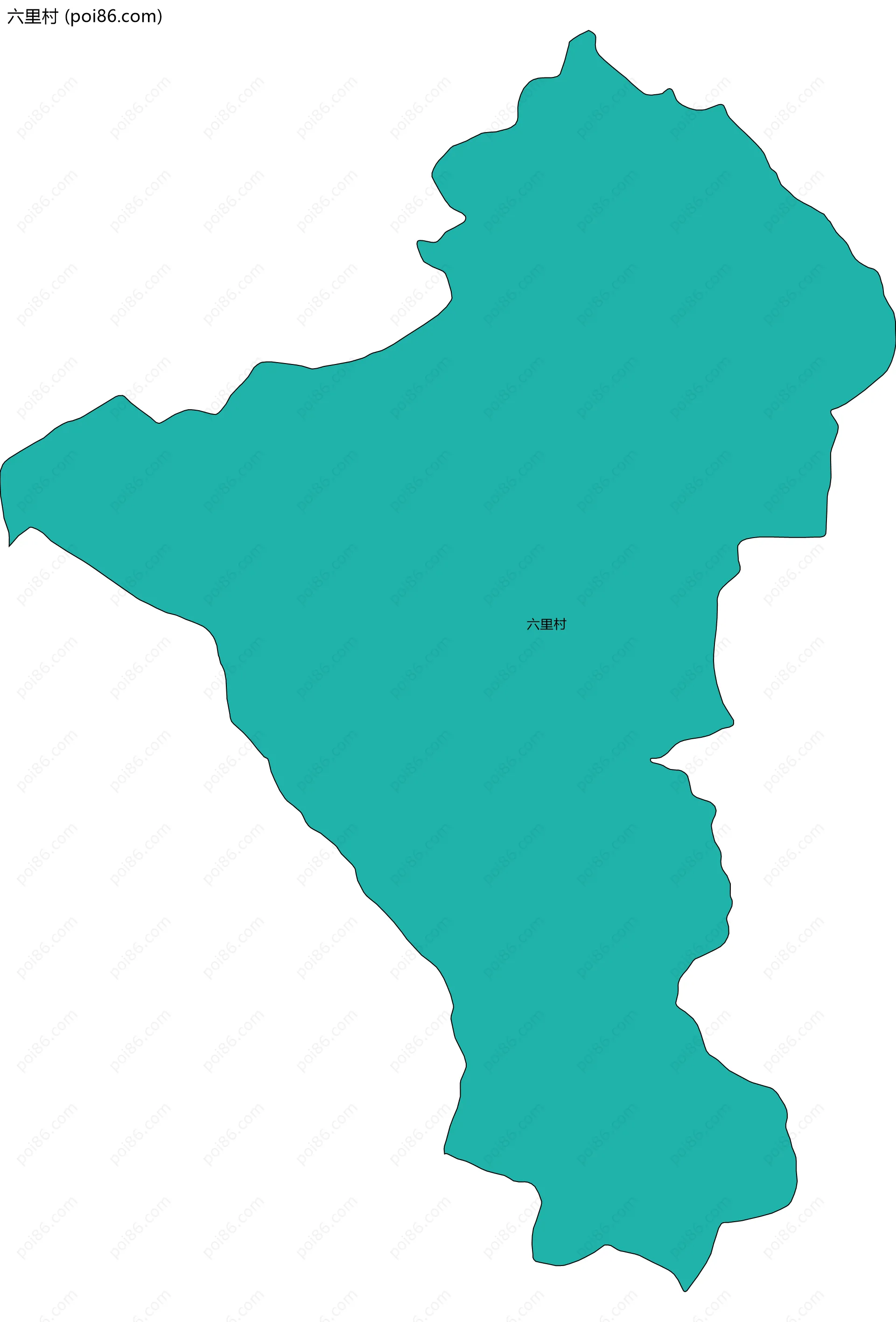 六里村边界地图