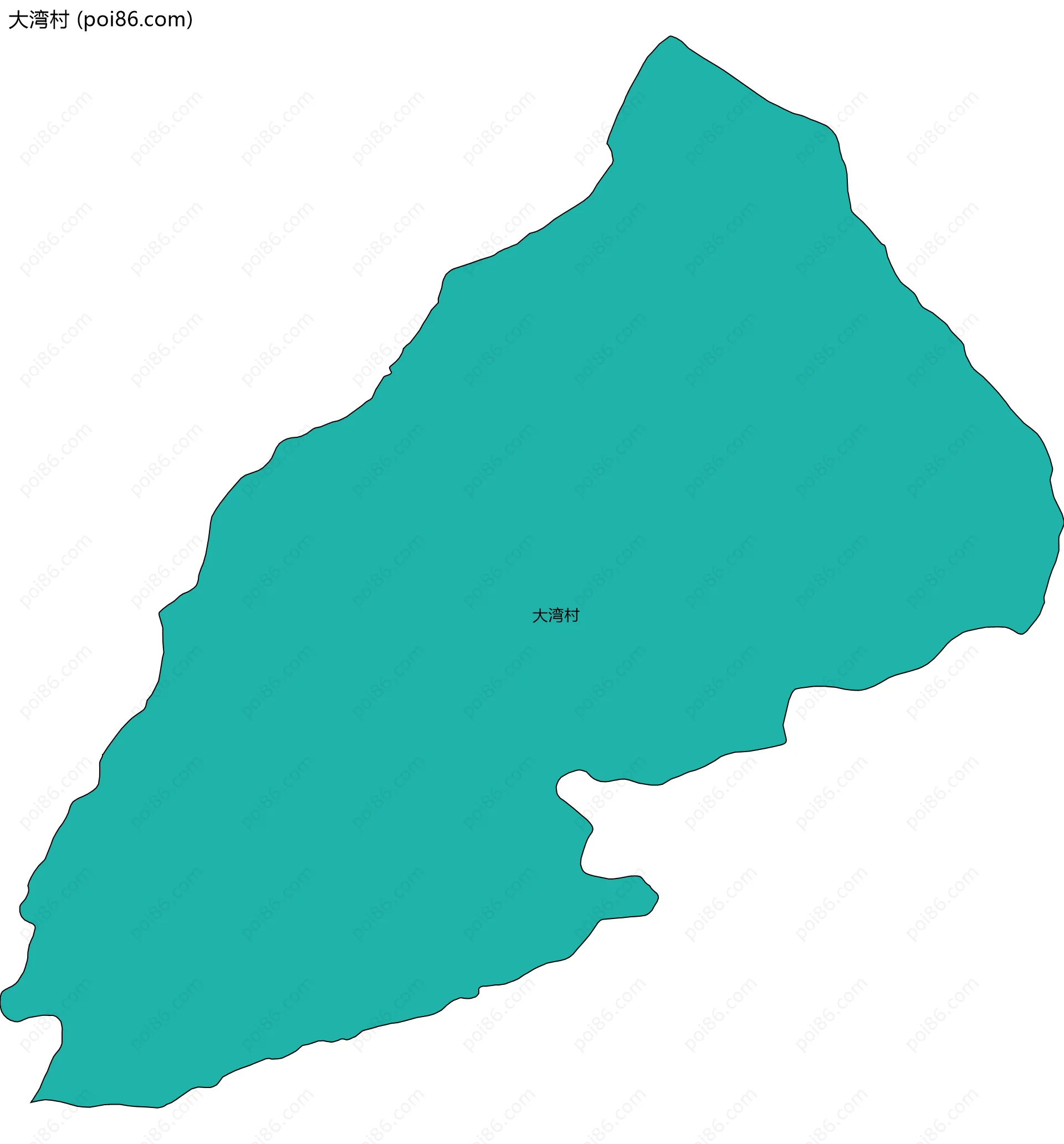 大湾村边界地图