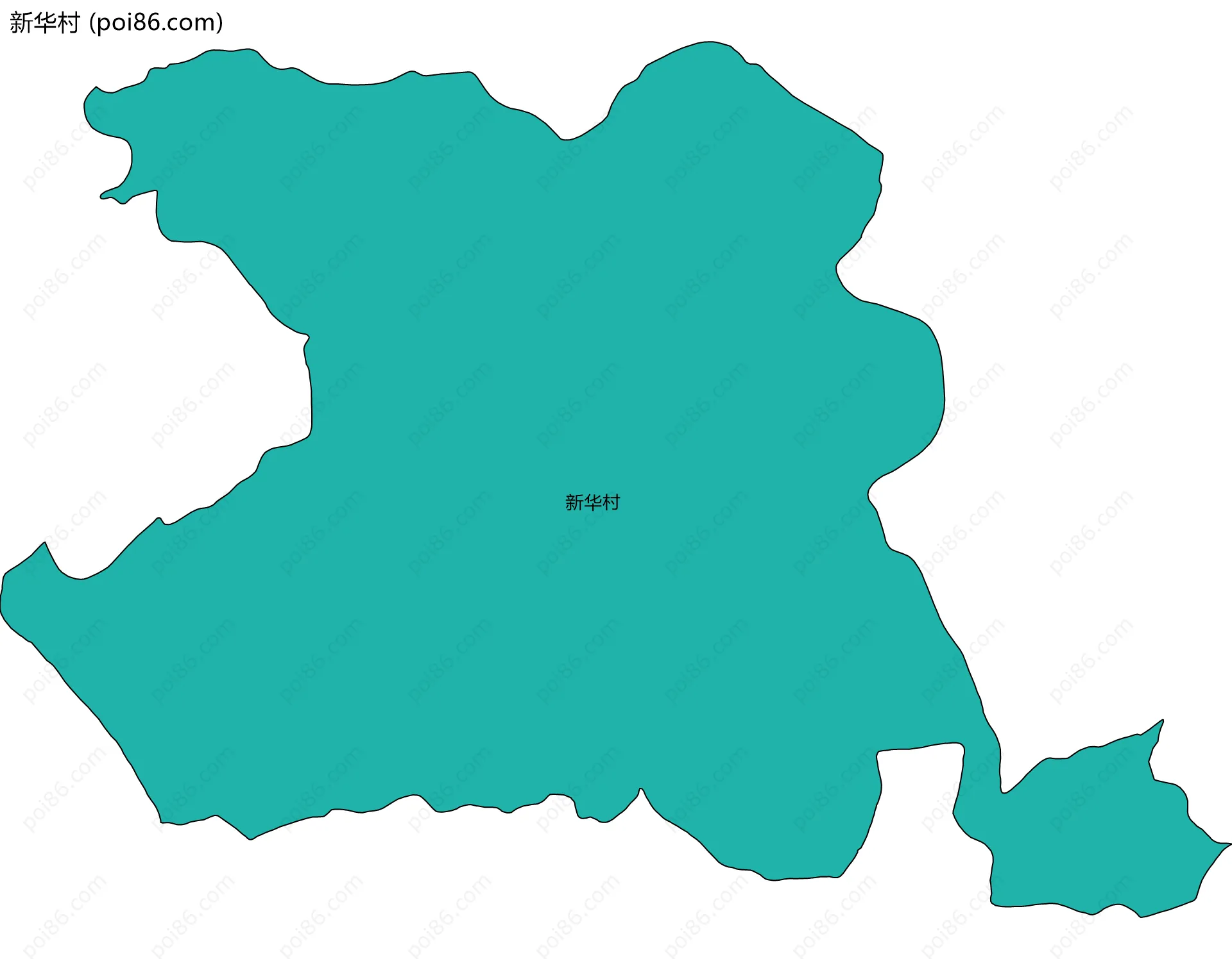 新华村边界地图