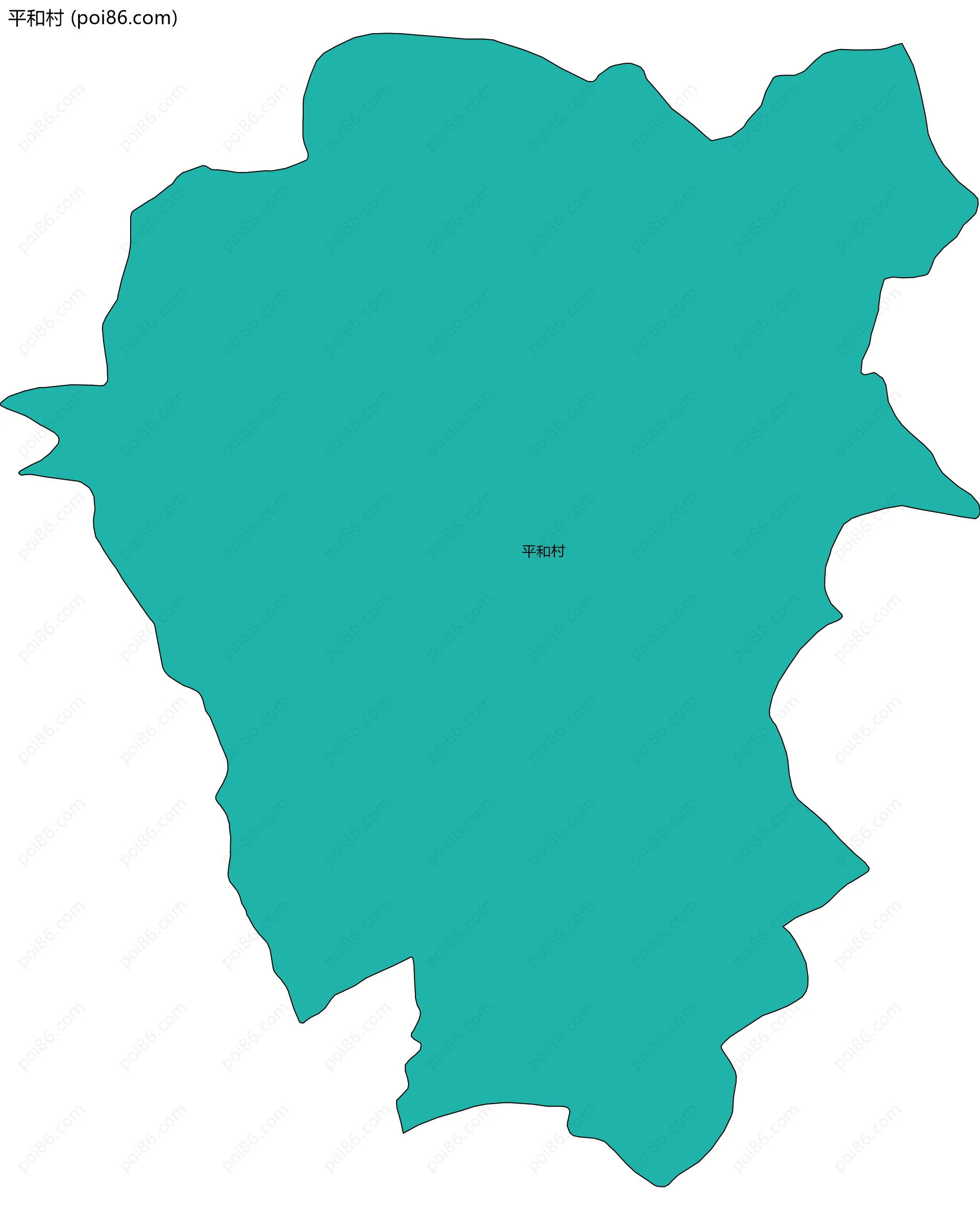 平和村边界地图